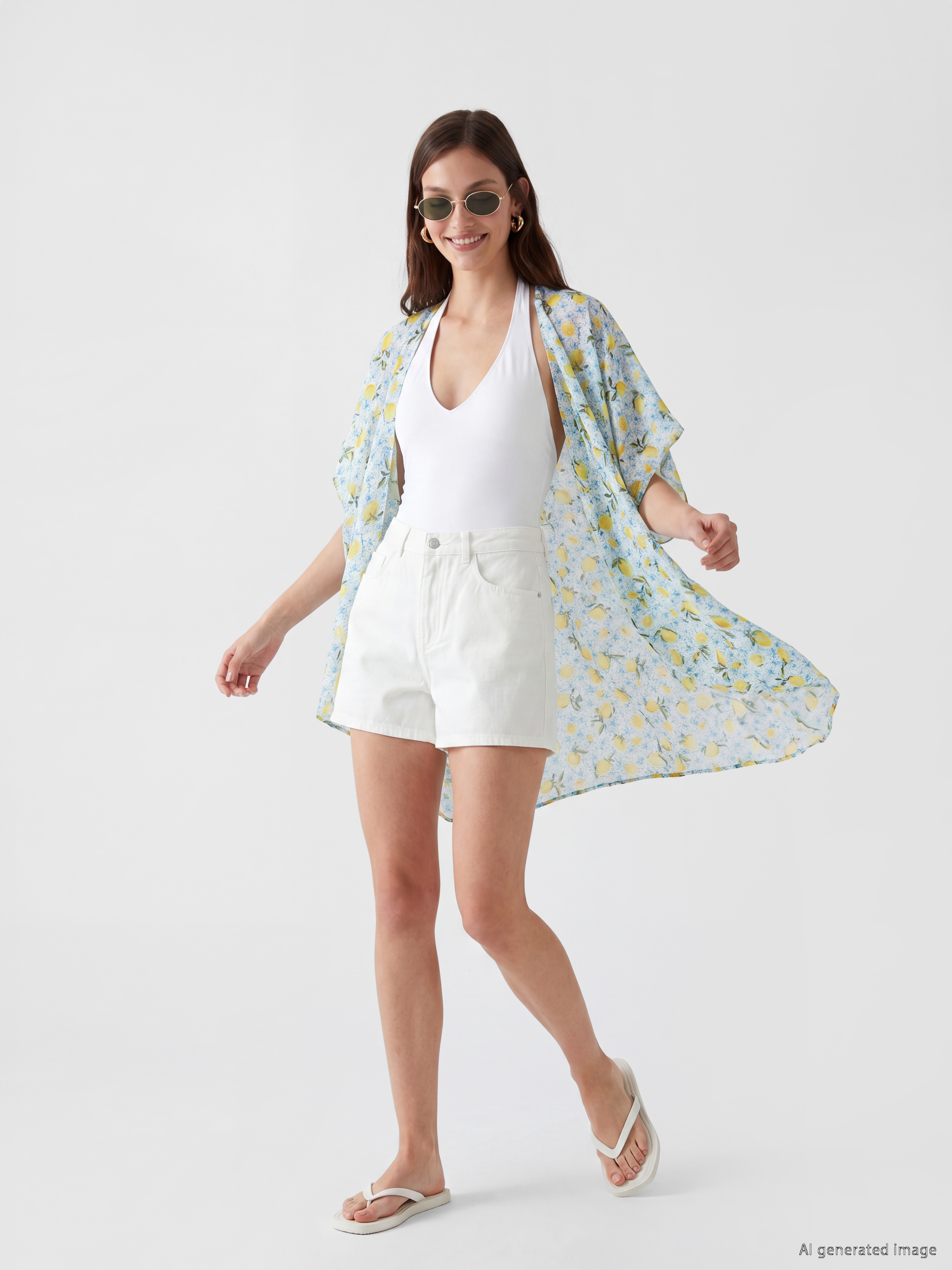 LCW DREAM Limon Desenli Kadın Kimono