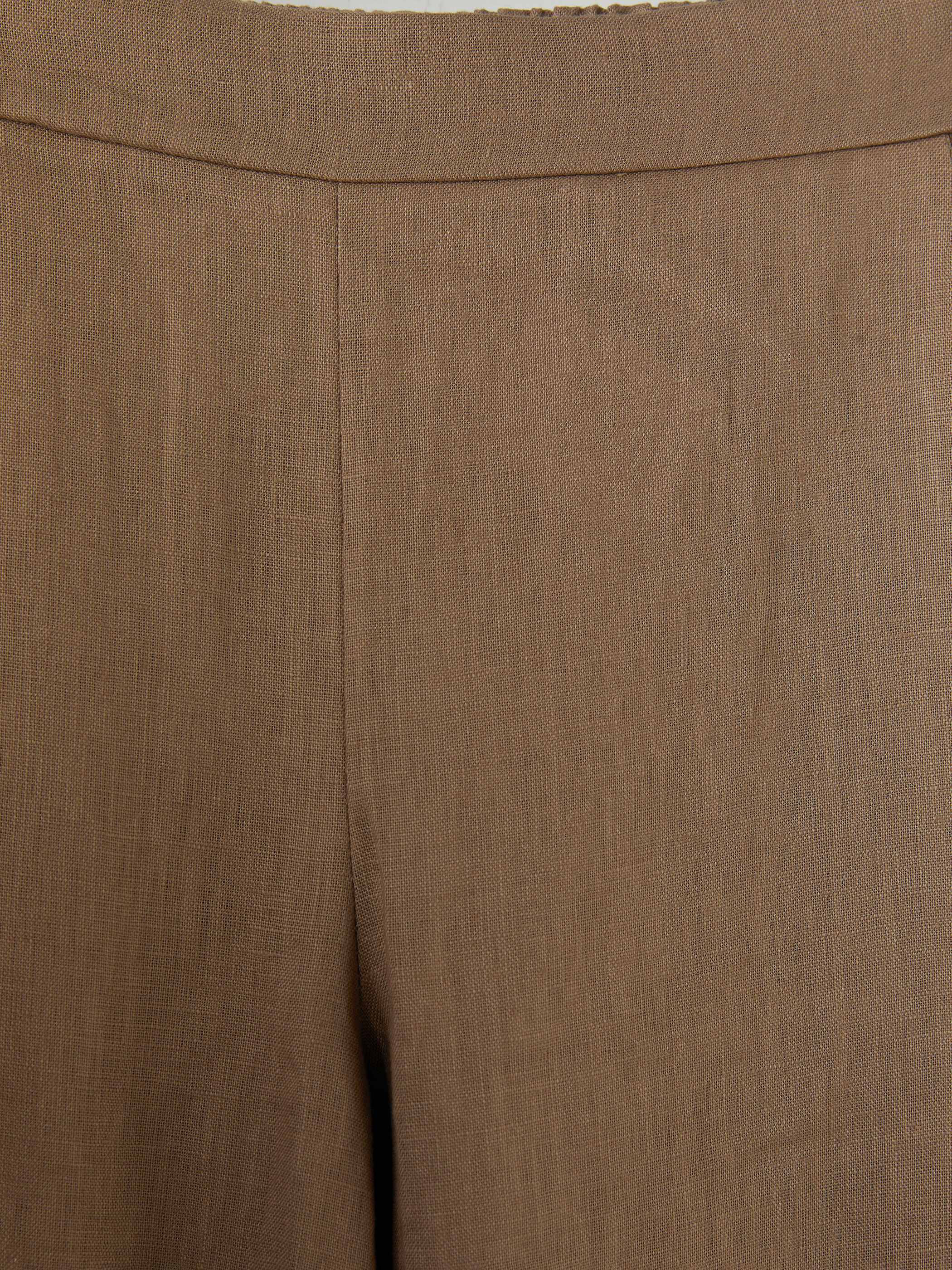 LCWAIKIKI Classic Beli Lastikli Kadın %100 Keten Pantolon görsel 6