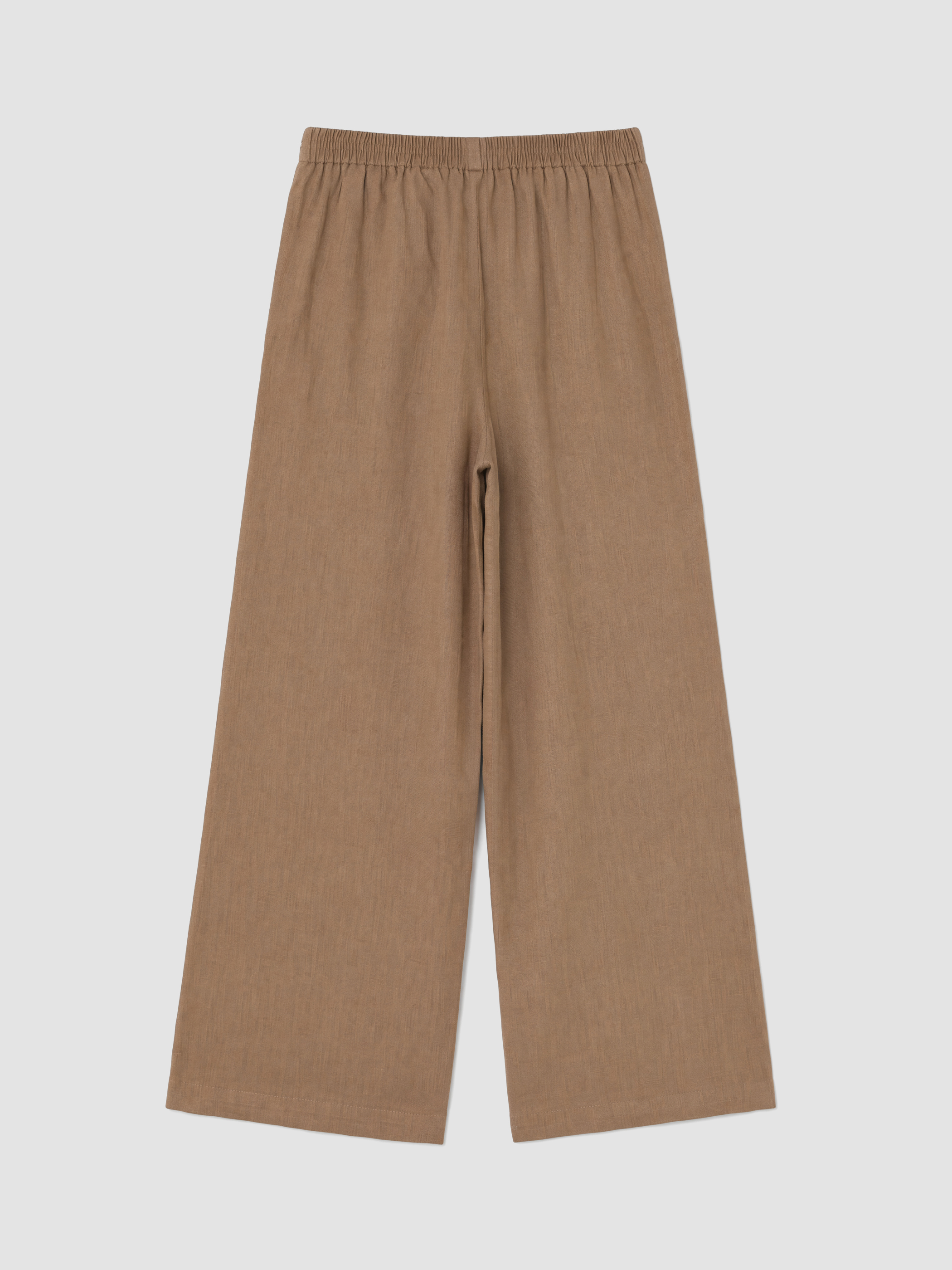 LCWAIKIKI Classic Beli Lastikli Kadın %100 Keten Pantolon görsel 7