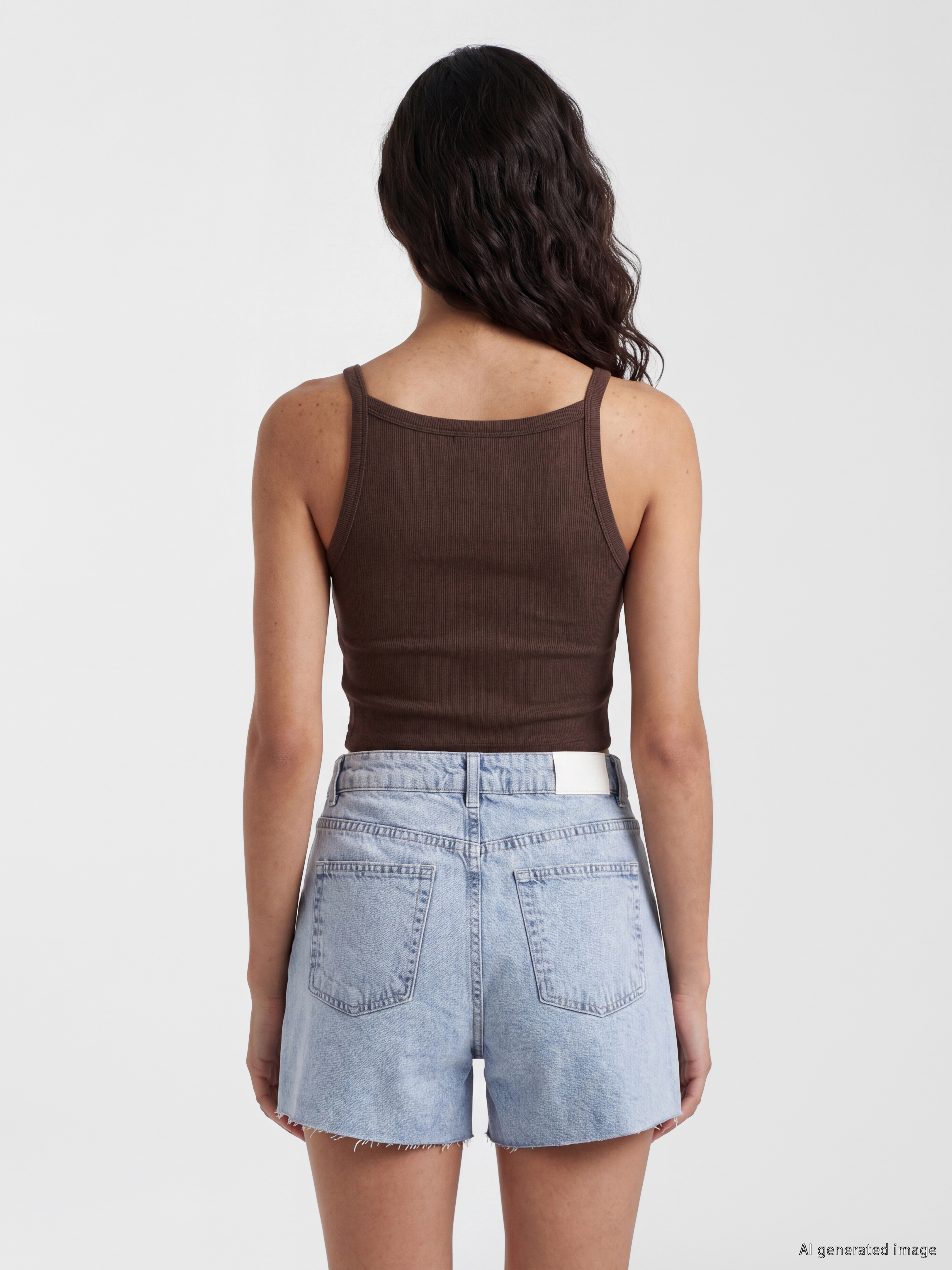 XSIDE U Yaka Kadın Fitilli Crop görsel 4