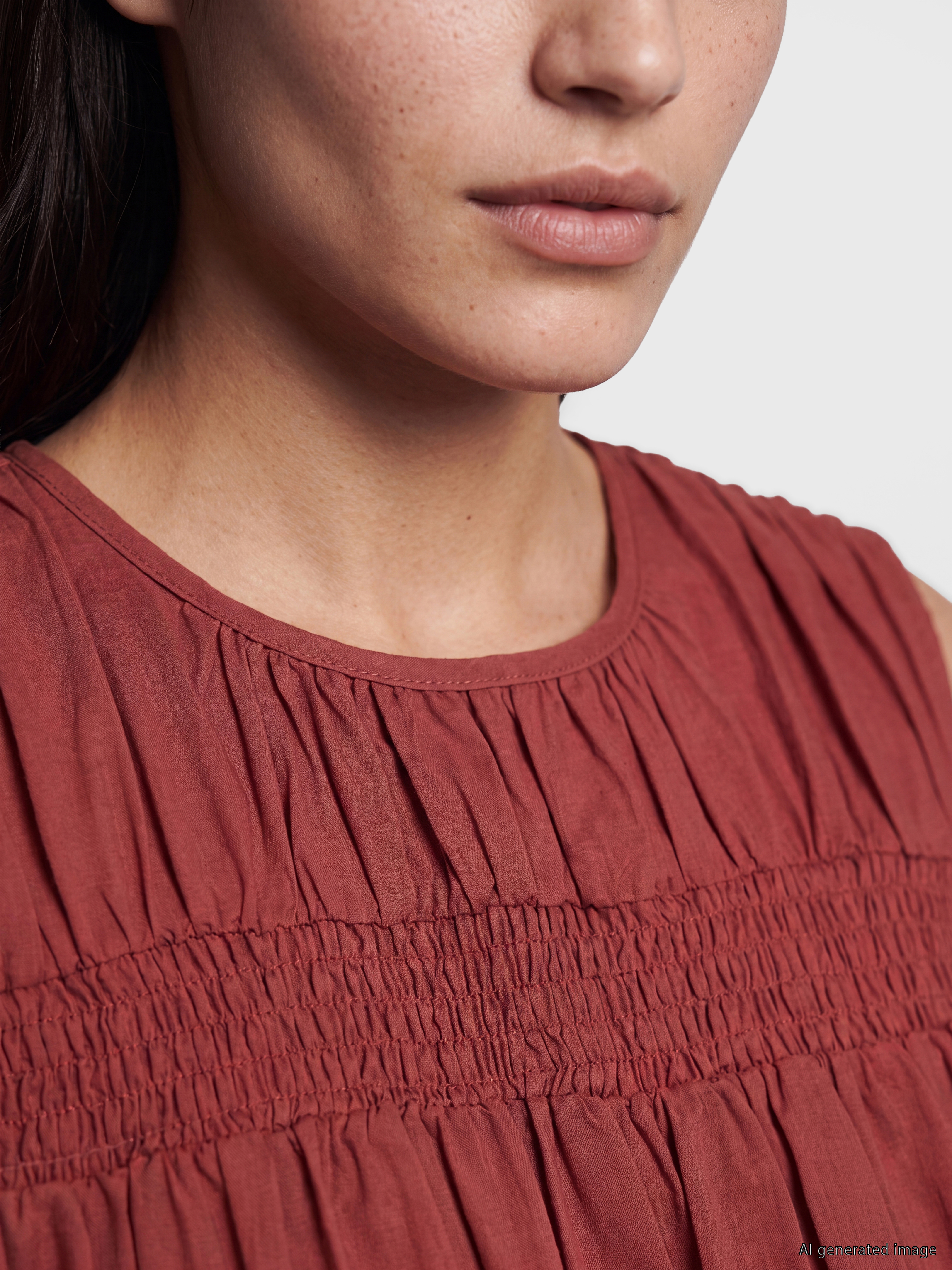 LCW Vision Bisiklet Yaka Büzgülü Peplum Bluz görsel 3