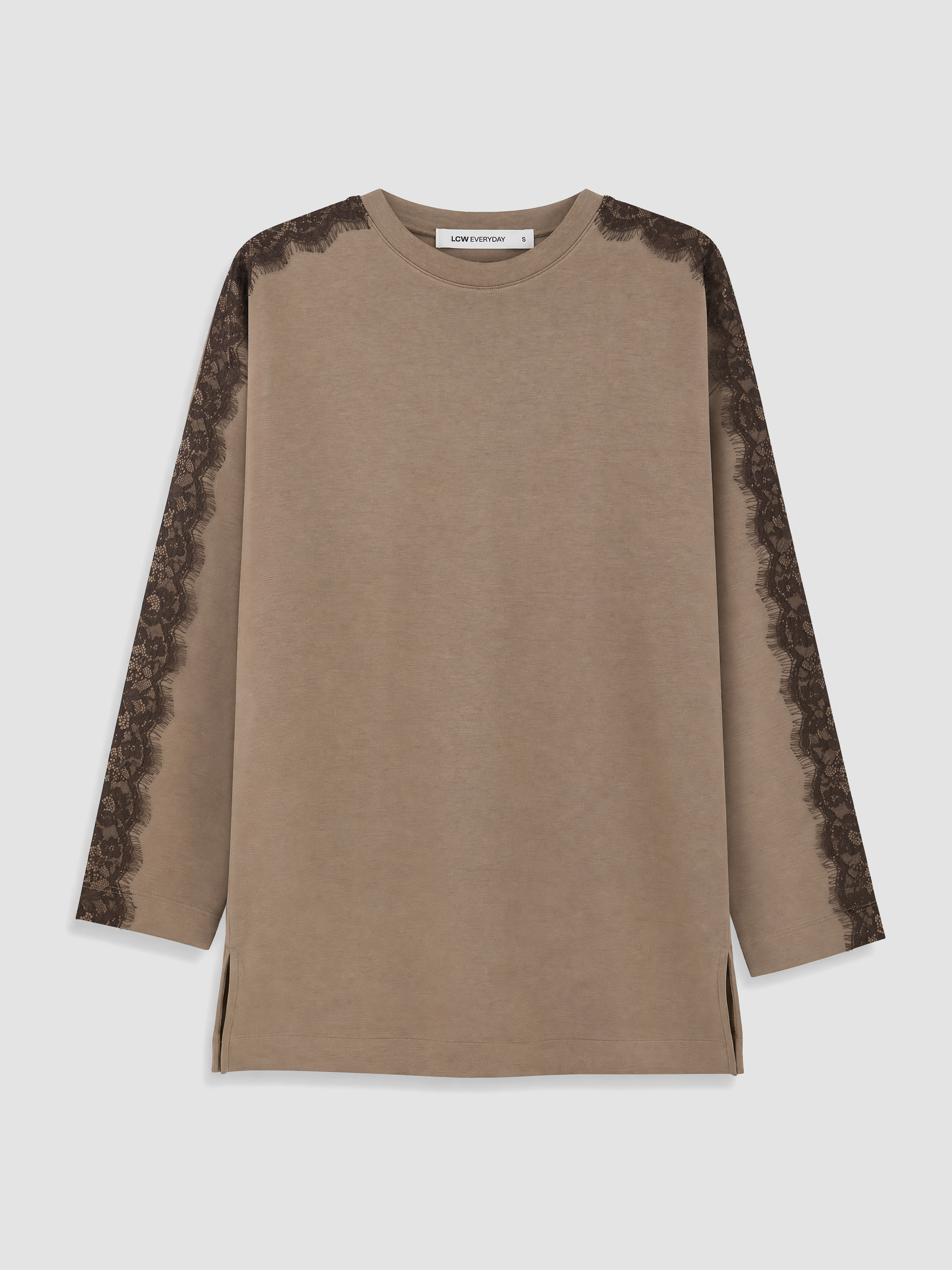 LCW EVERYDAY Dantel Detaylı Soft Touch Kadın Tunik görsel 5