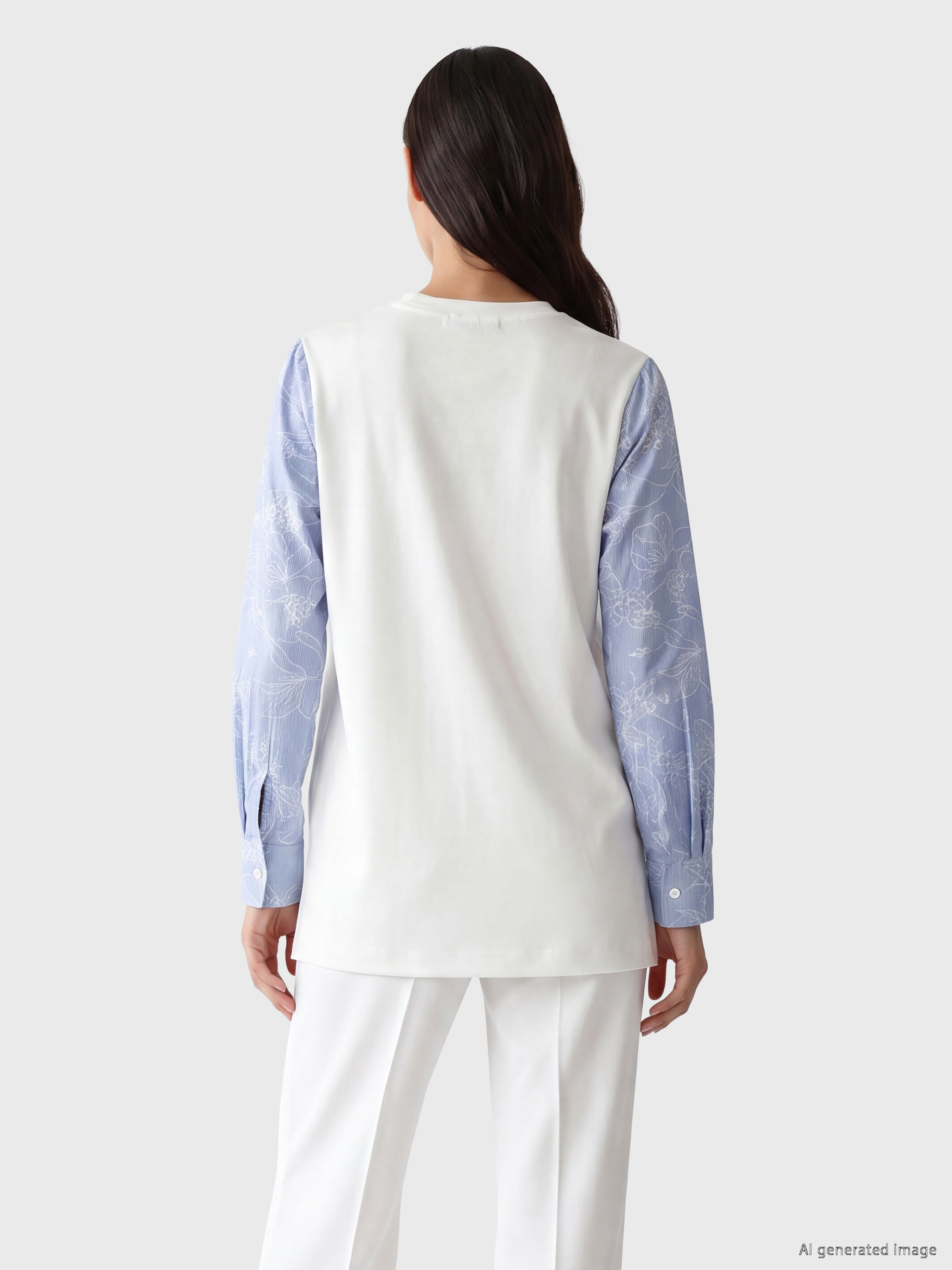 LCW EVERYDAY Soft Touch Nakışlı Kadın Sweatshirt Tunik görsel 3