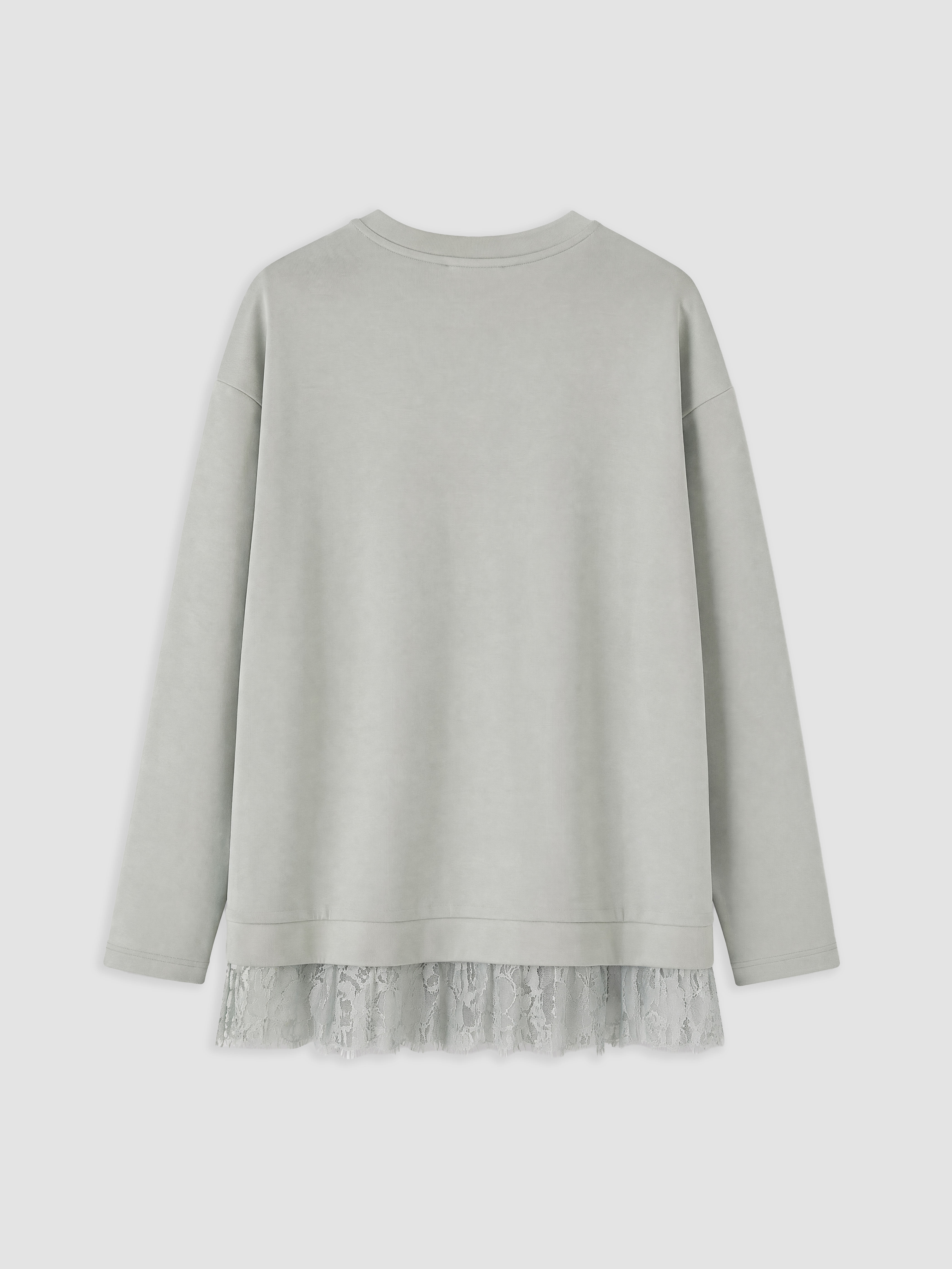 LCW EVERYDAY Dantel Detaylı Soft Touch Kadın Sweatshirt Tunik görsel 5