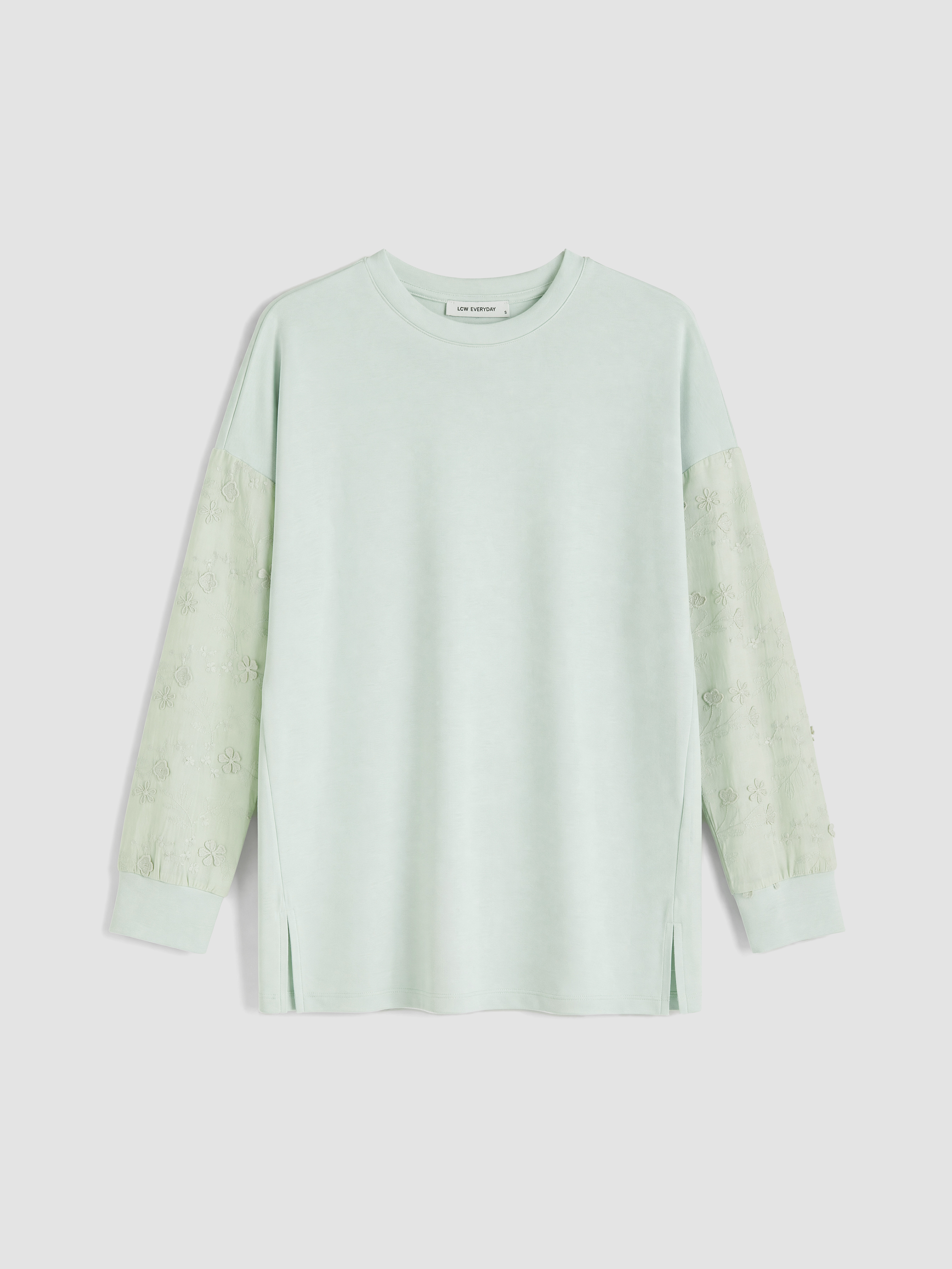 LCW EVERYDAY Soft Touch Oversize Kadın Sweatshirt Tunik görsel 5