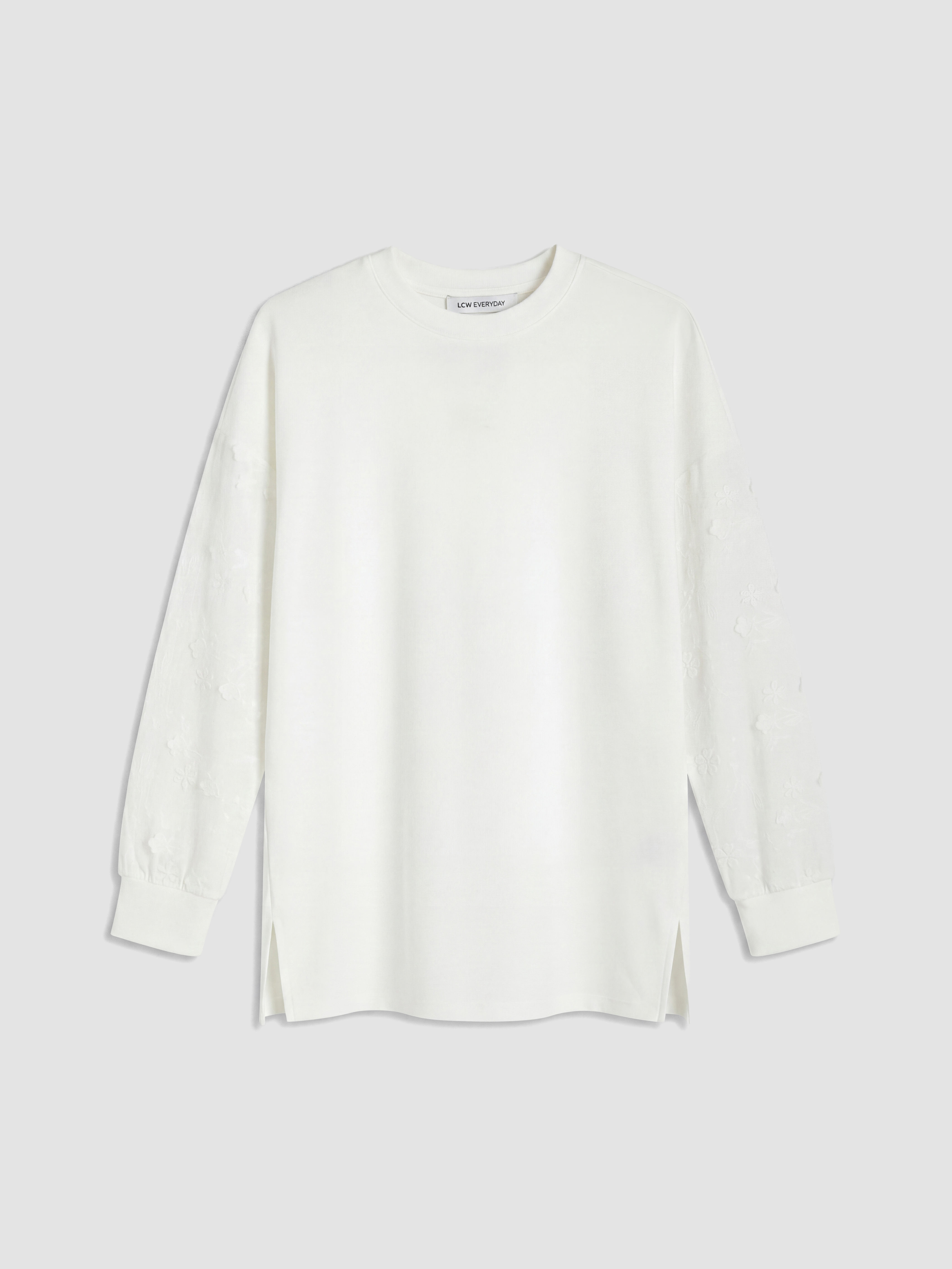 LCW EVERYDAY Soft Touch Oversize Kadın Sweatshirt Tunik görsel 5