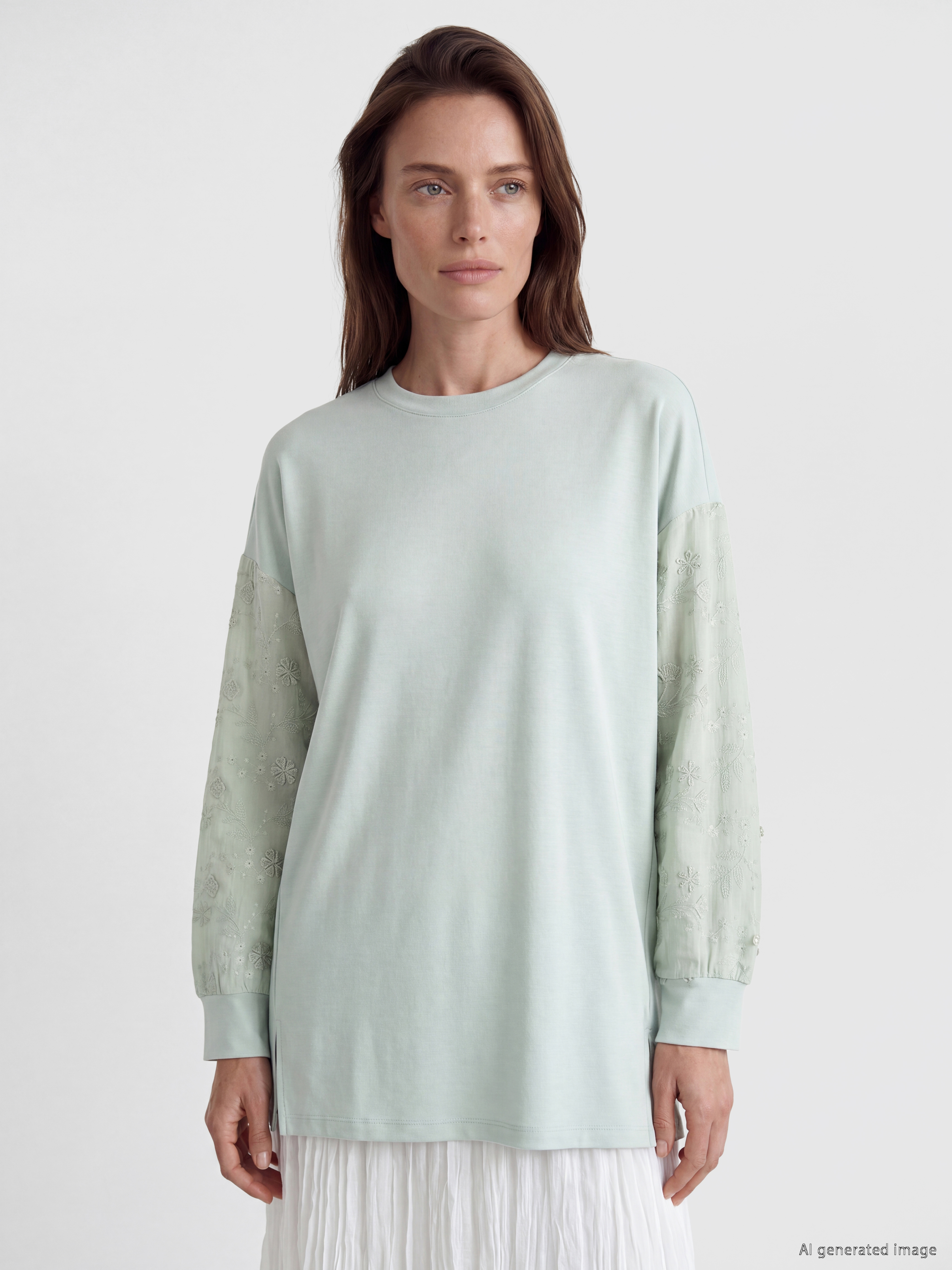 LCW EVERYDAY Soft Touch Oversize Kadın Sweatshirt Tunik