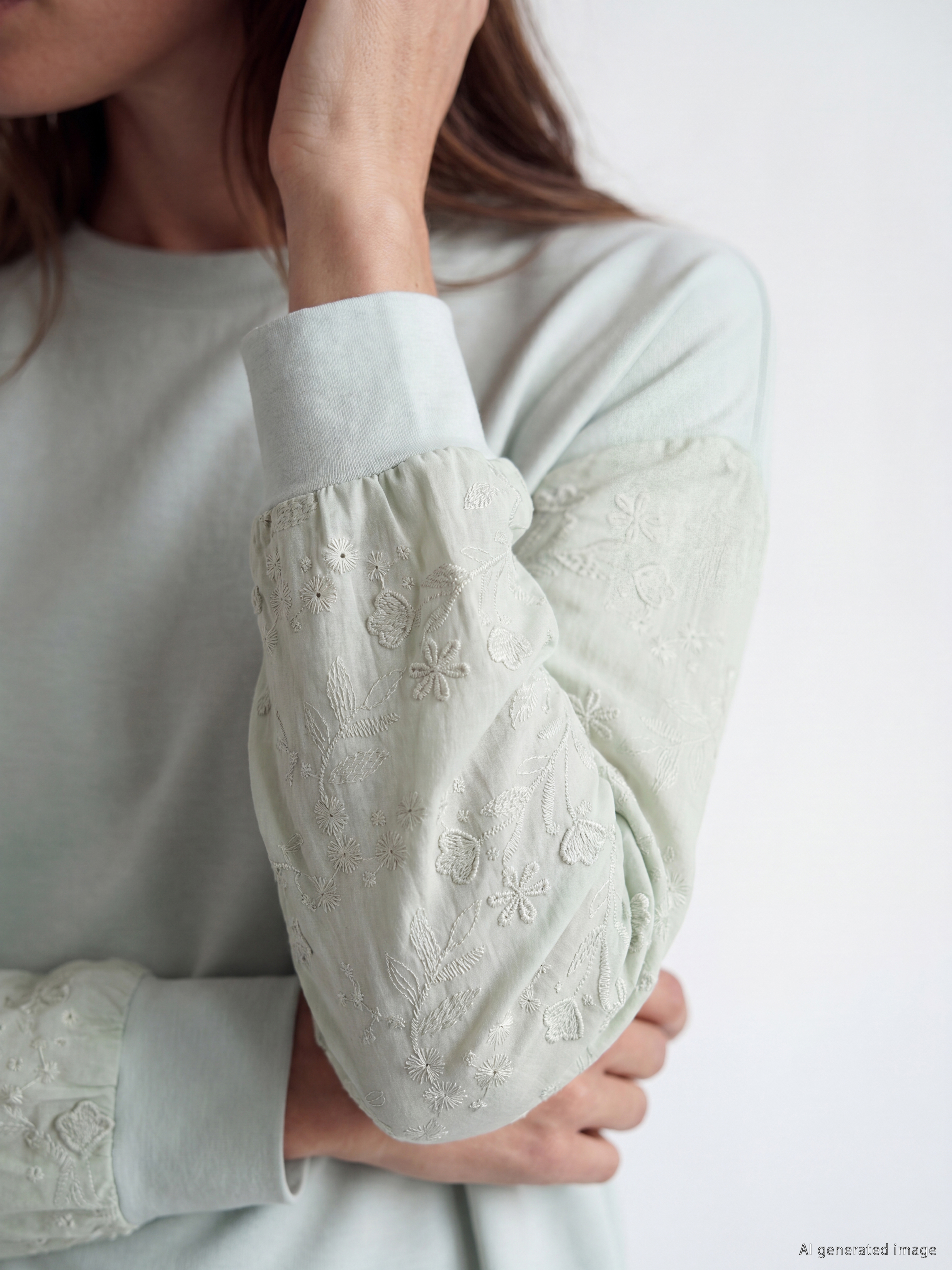LCW EVERYDAY Soft Touch Oversize Kadın Sweatshirt Tunik görsel 3