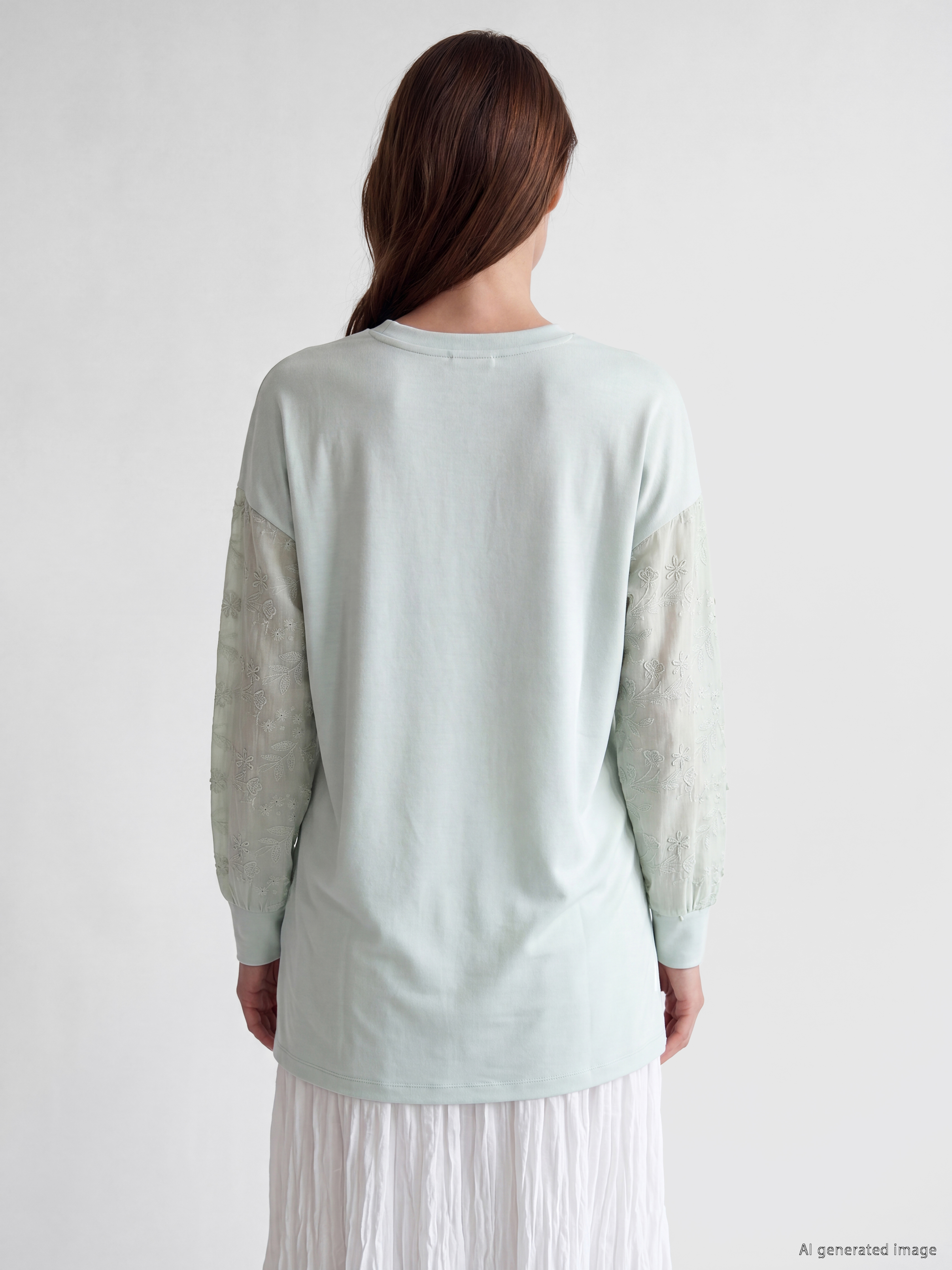 LCW EVERYDAY Soft Touch Oversize Kadın Sweatshirt Tunik görsel 4