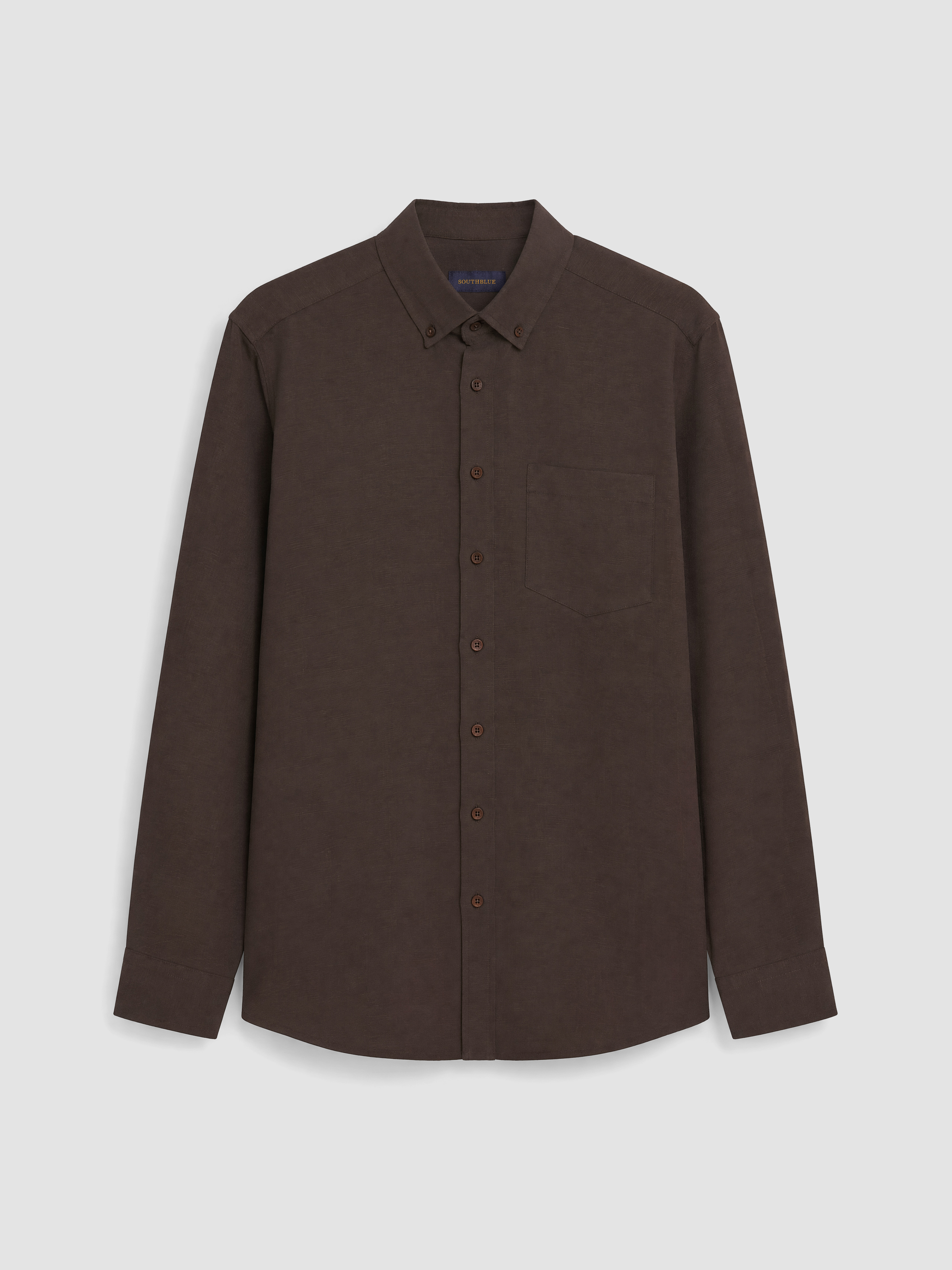 SOUTHBLUE Regular Fit Keten Karışımlı Erkek Gömlek görsel 5