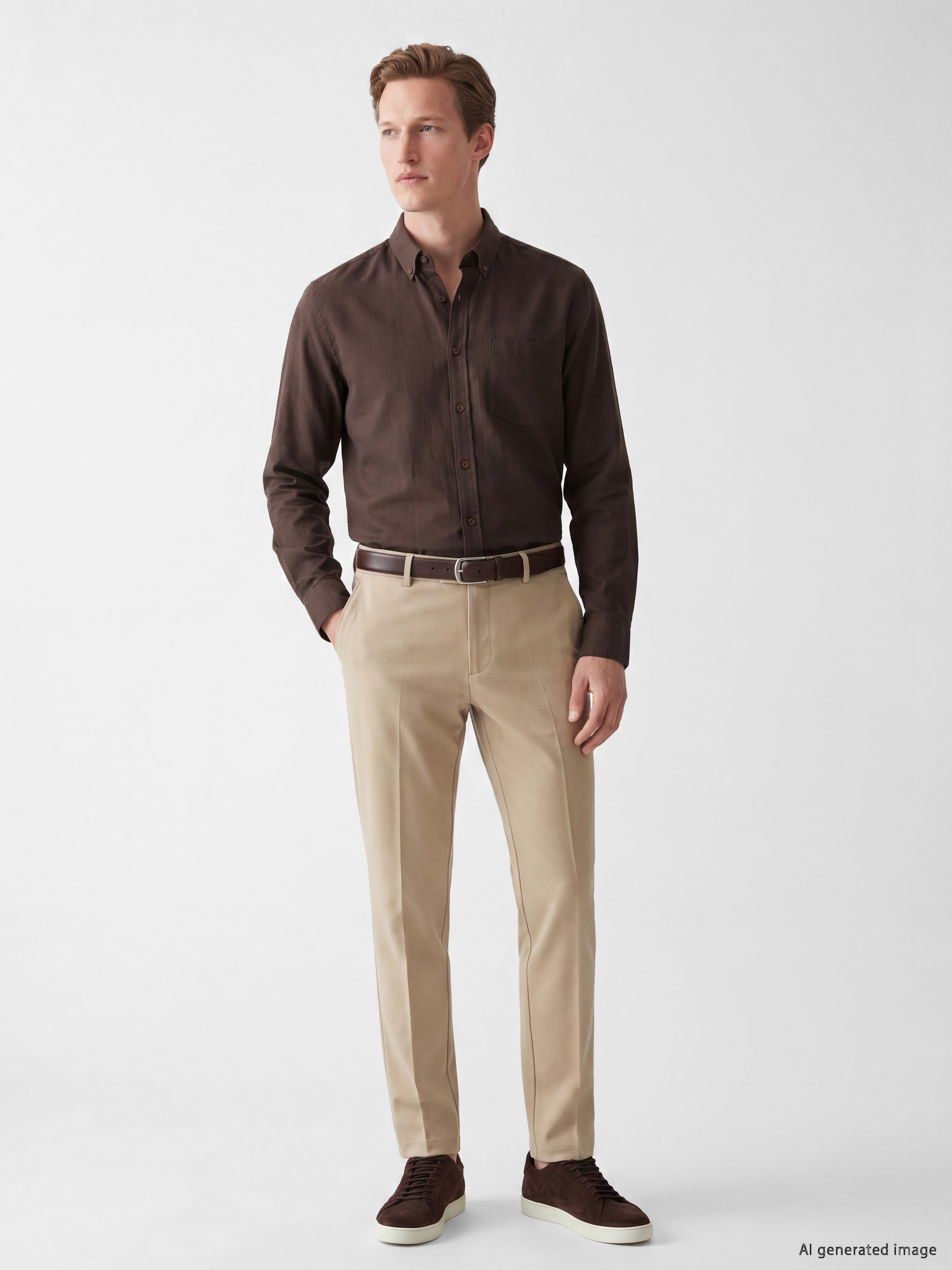 SOUTHBLUE Regular Fit Keten Karışımlı Erkek Gömlek görsel 2