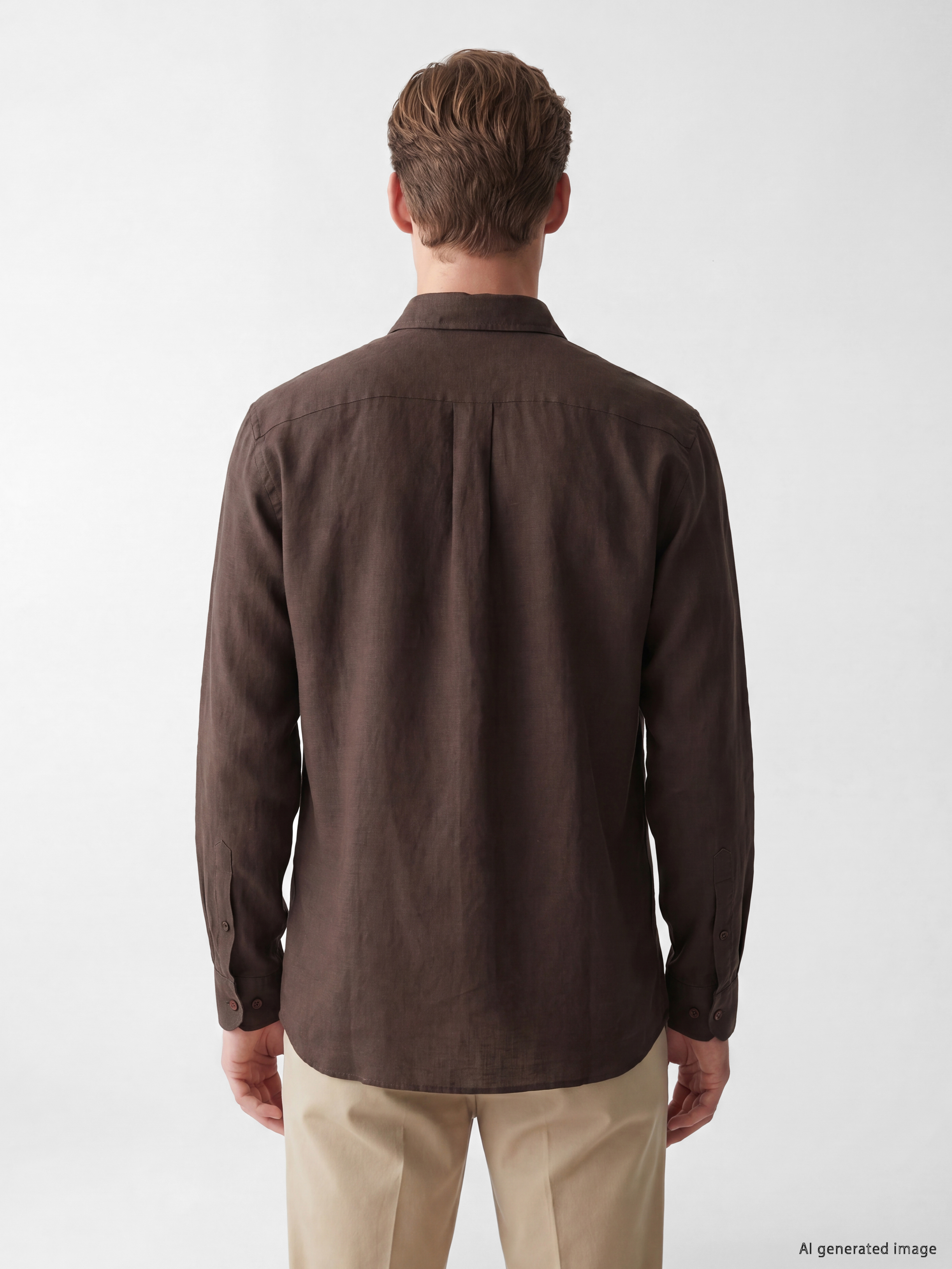SOUTHBLUE Regular Fit Keten Karışımlı Erkek Gömlek görsel 4