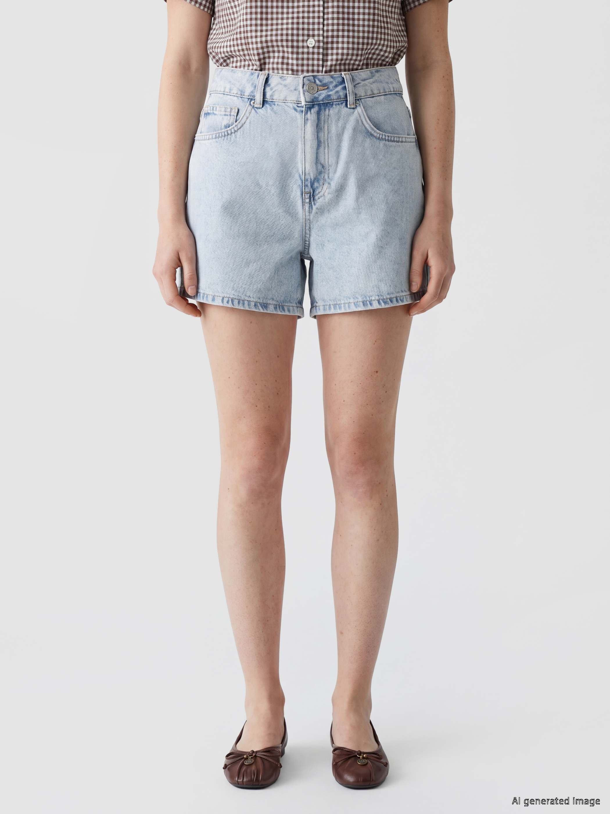 XSIDE Regular Fit Kadın Jean Şort görsel 2