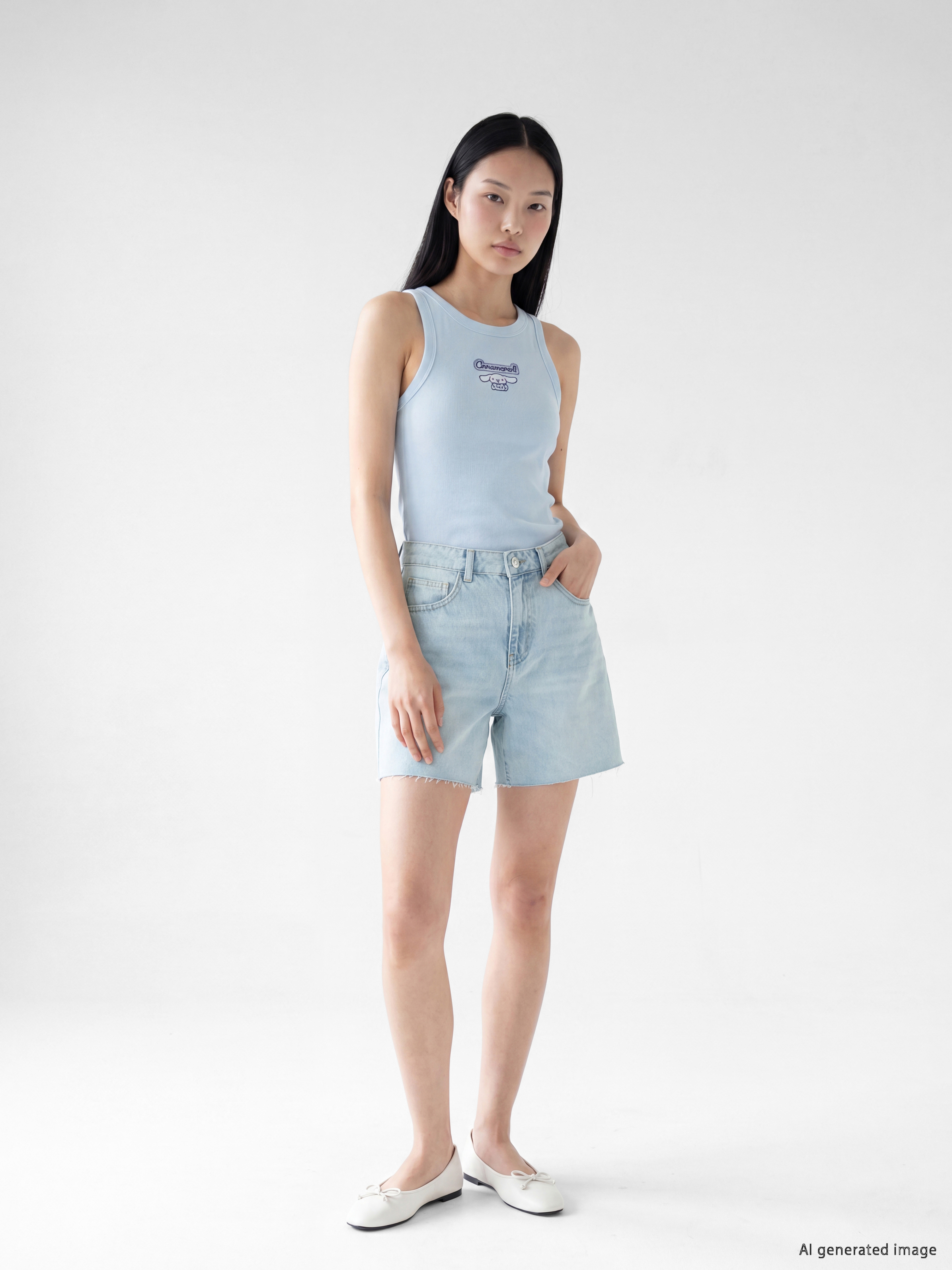 XSIDE Yüksek Bel Mom Fit Kadın Jean Şort