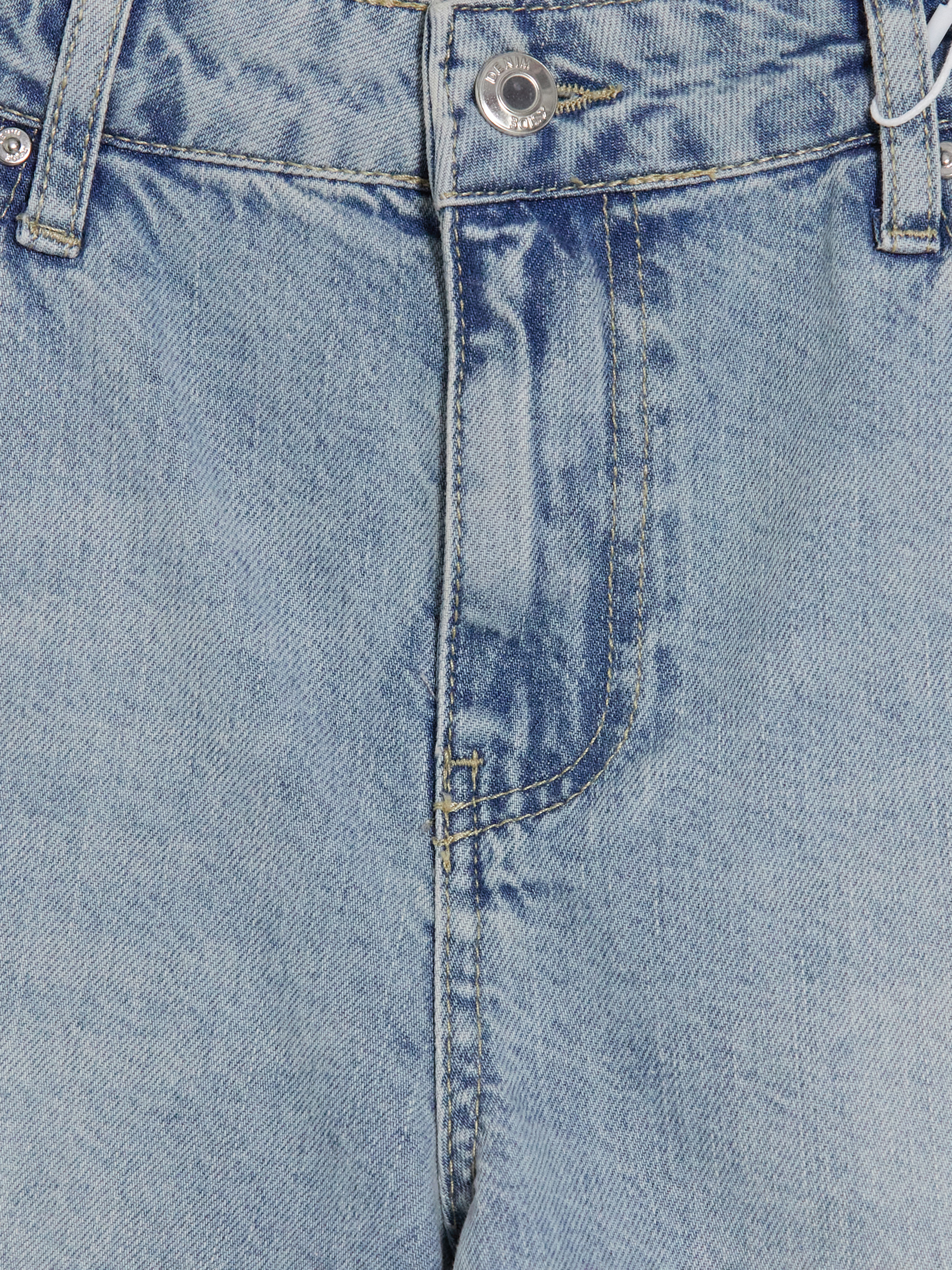 XSIDE Yüksek Bel Mom Fit Kadın Jean Şort görsel 6