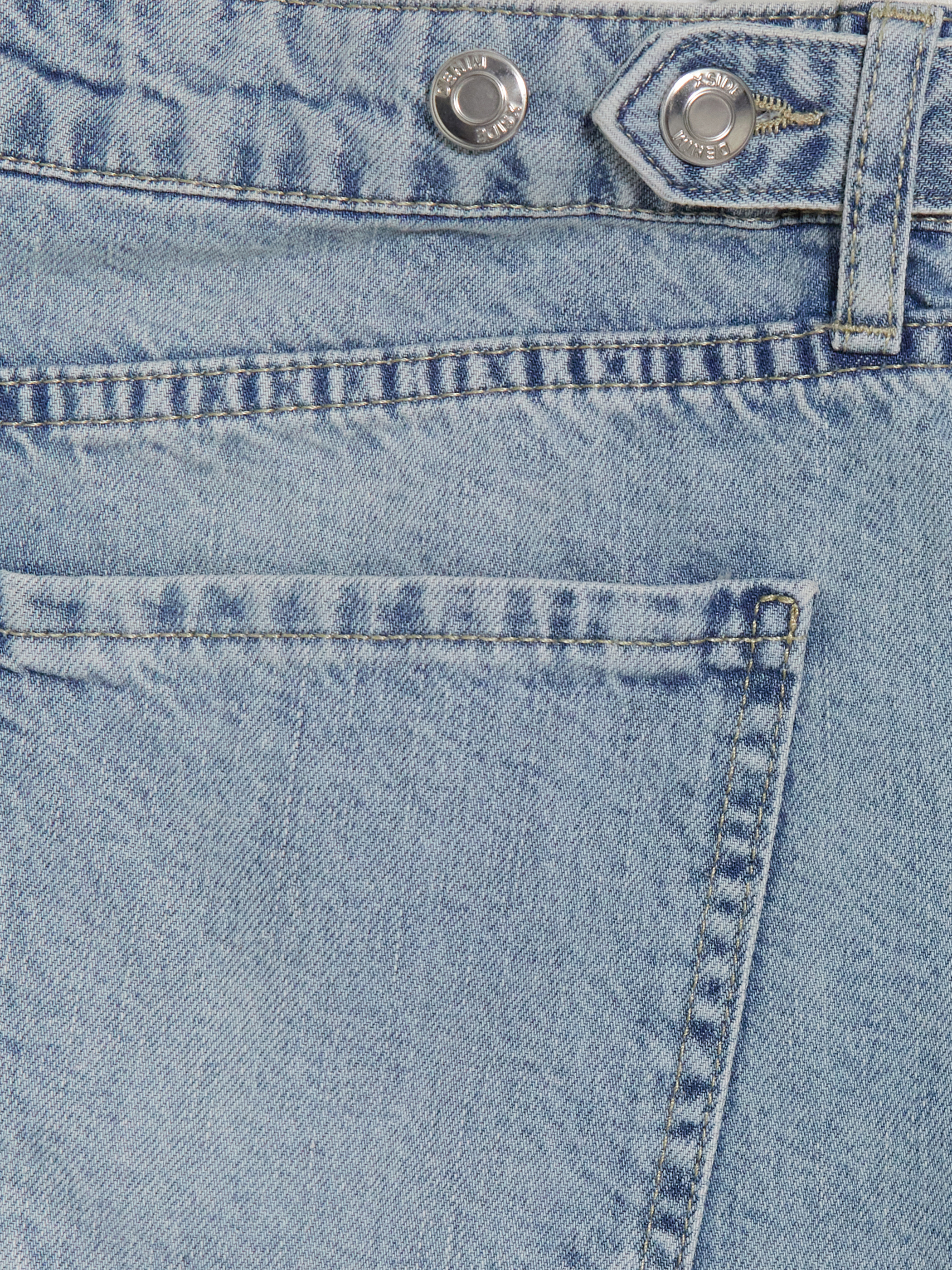 XSIDE Yüksek Bel Mom Fit Kadın Jean Şort görsel 7