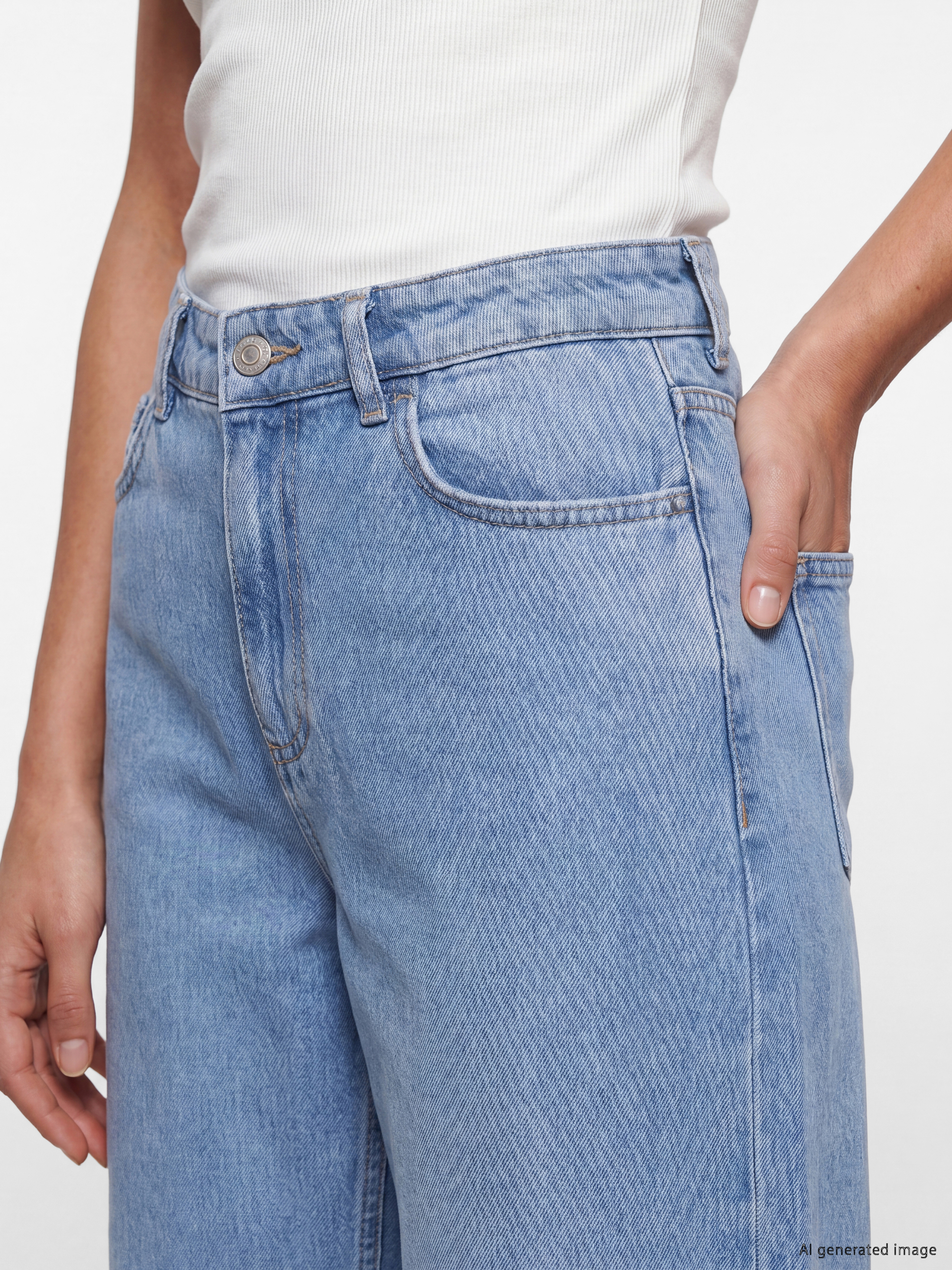 LCW Vision Wideleg Kadın Jean Pantolon görsel 3