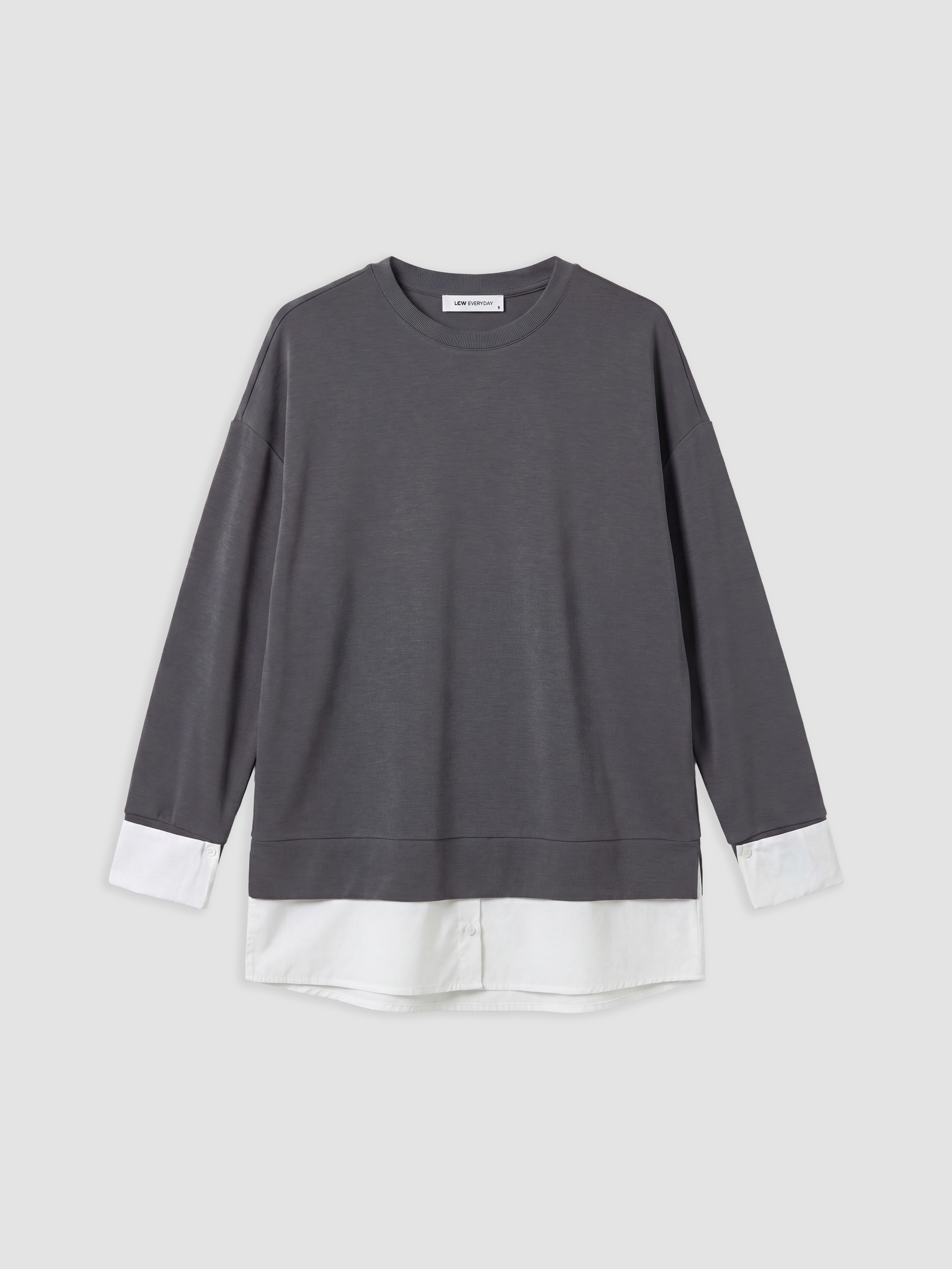 LCW EVERYDAY Soft Touch Oversize Kadın Sweatshirt Tunik görsel 5