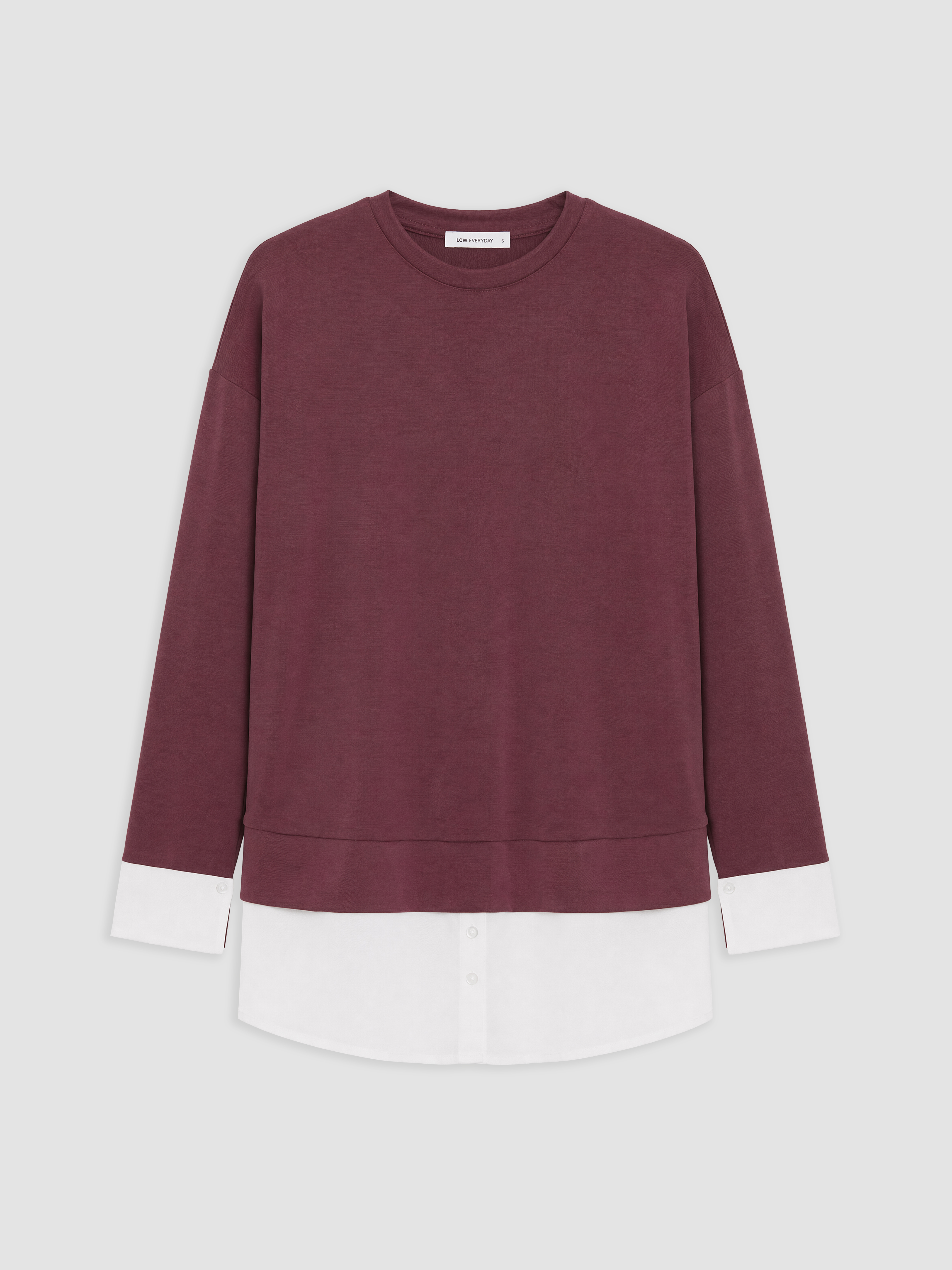 LCW EVERYDAY Soft Touch Oversize Kadın Sweatshirt Tunik görsel 4