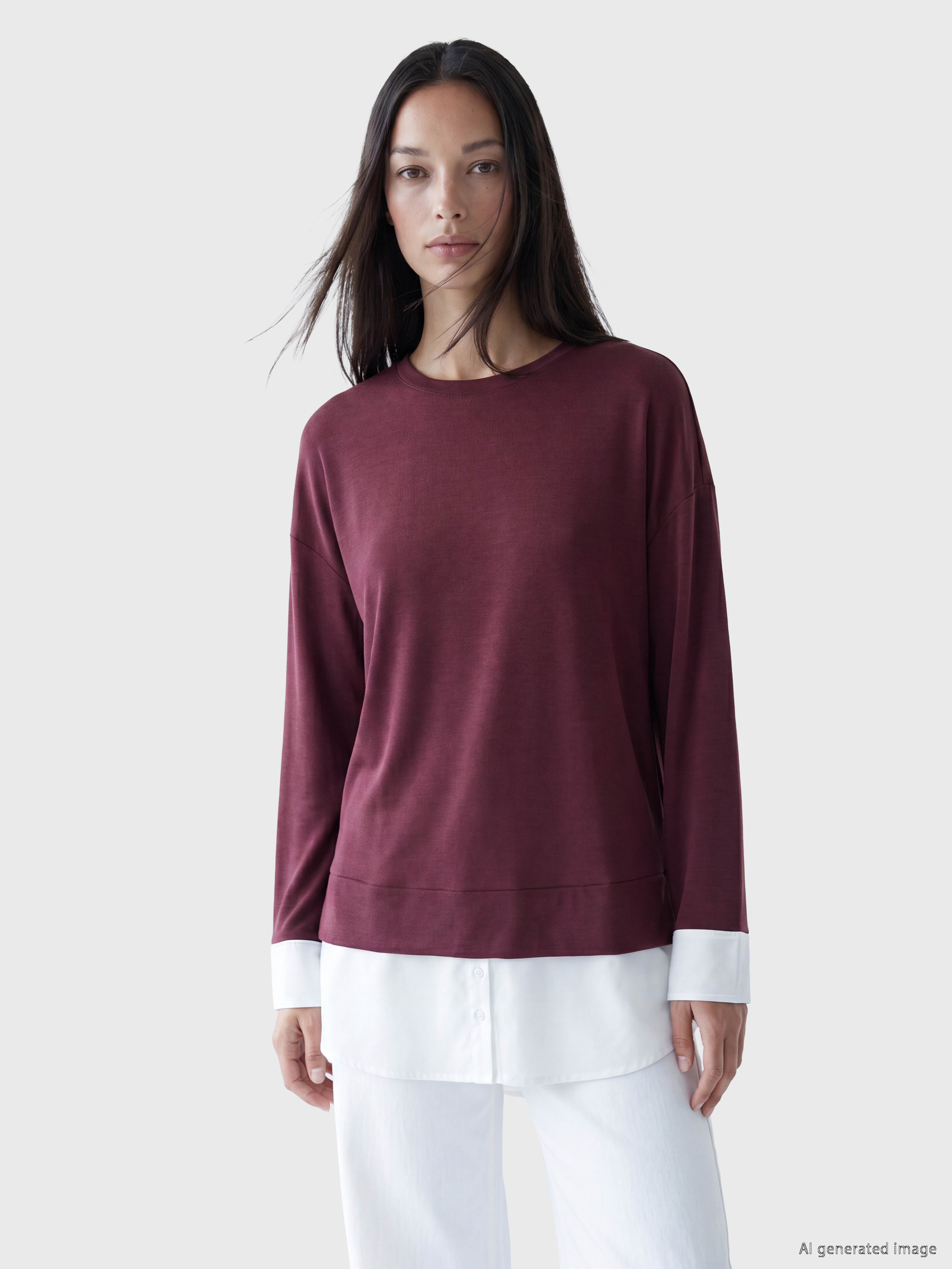 LCW EVERYDAY Soft Touch Oversize Kadın Sweatshirt Tunik