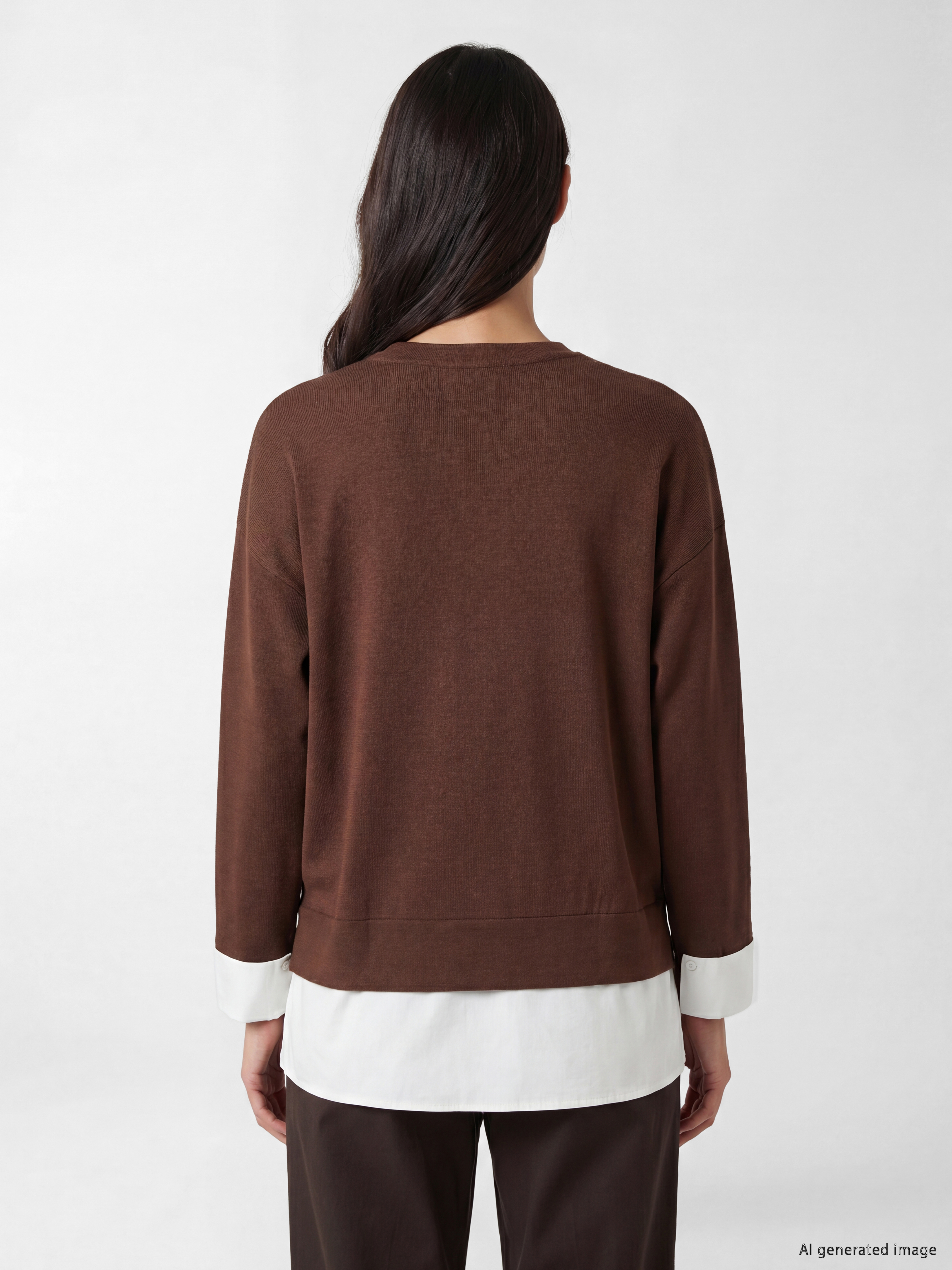 LCW EVERYDAY Soft Touch Oversize Kadın Sweatshirt Tunik görsel 4