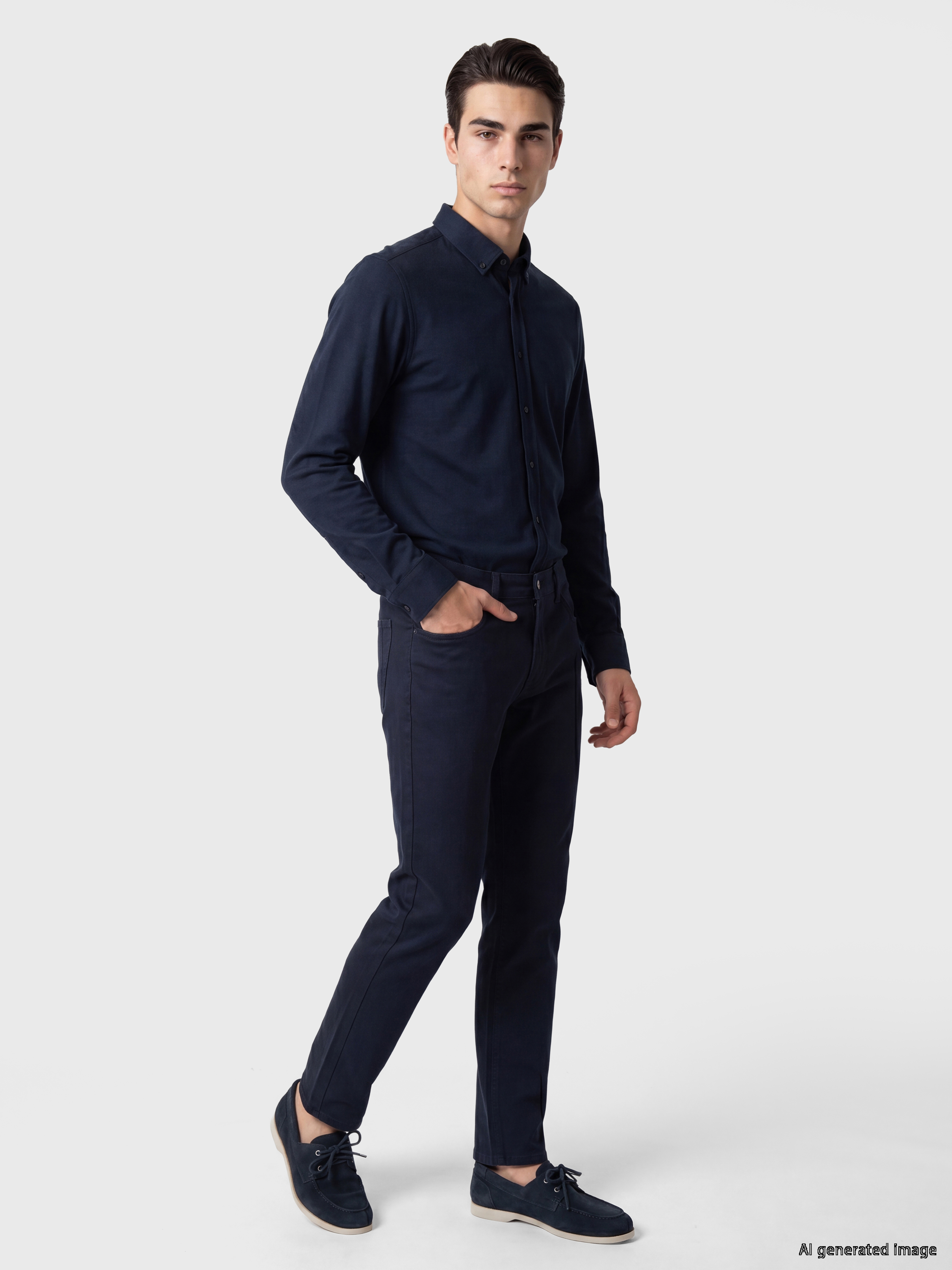 LCW BUSINESS Regular Fit Erkek Dokulu Gömlek görsel 2