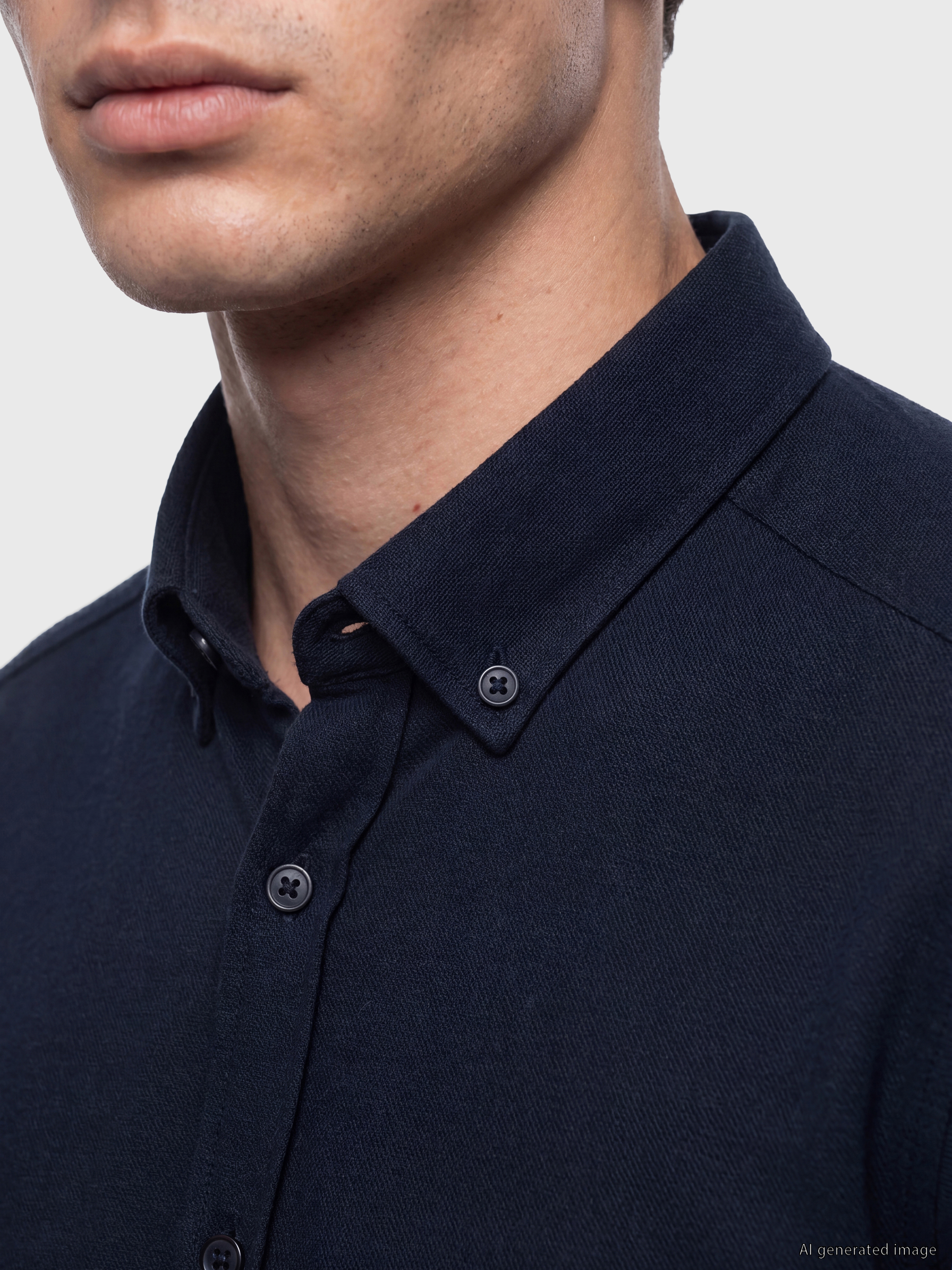 LCW BUSINESS Regular Fit Erkek Dokulu Gömlek görsel 3