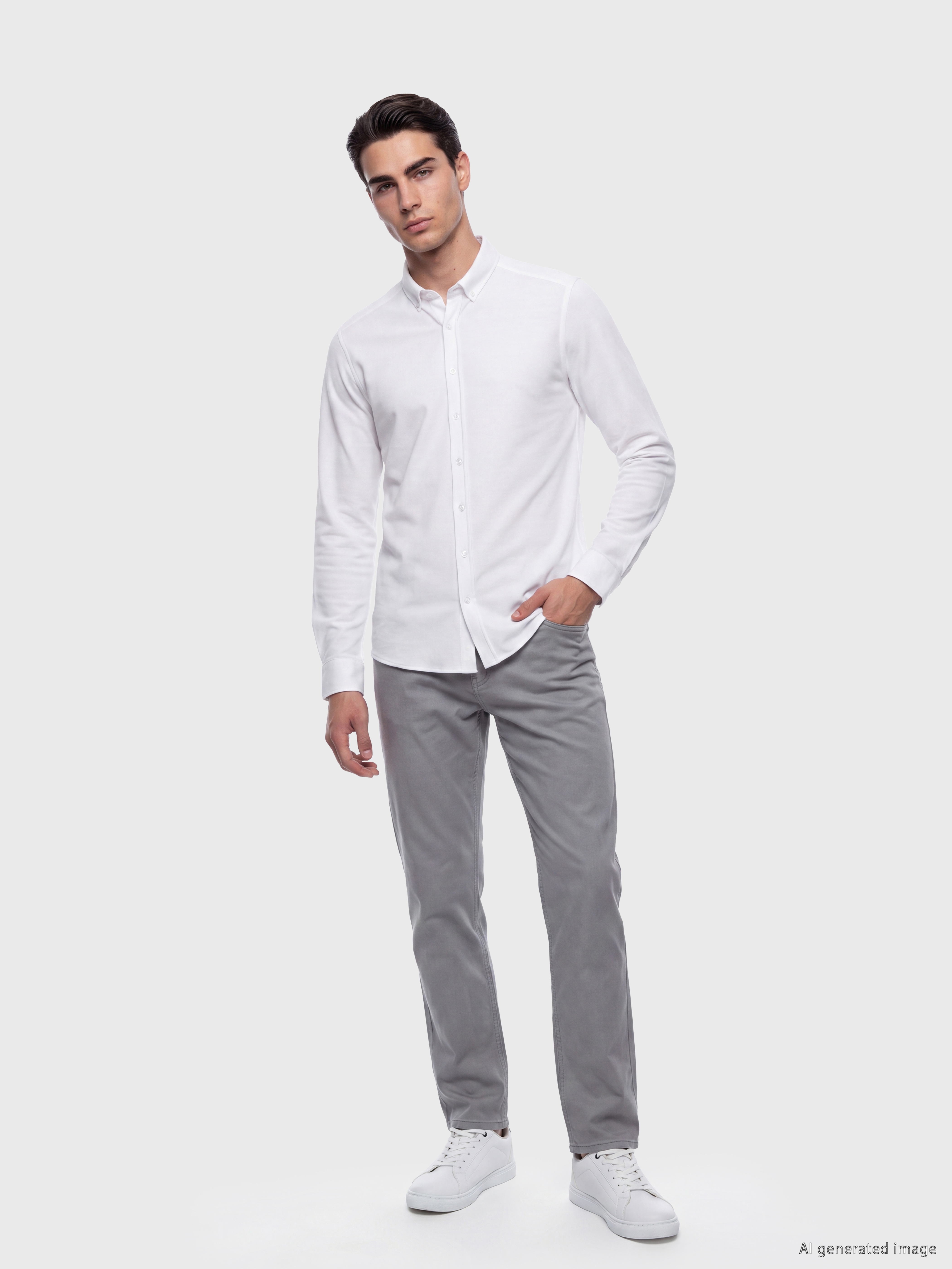 LCW BUSINESS Regular Fit Erkek Dokulu Gömlek görsel 2