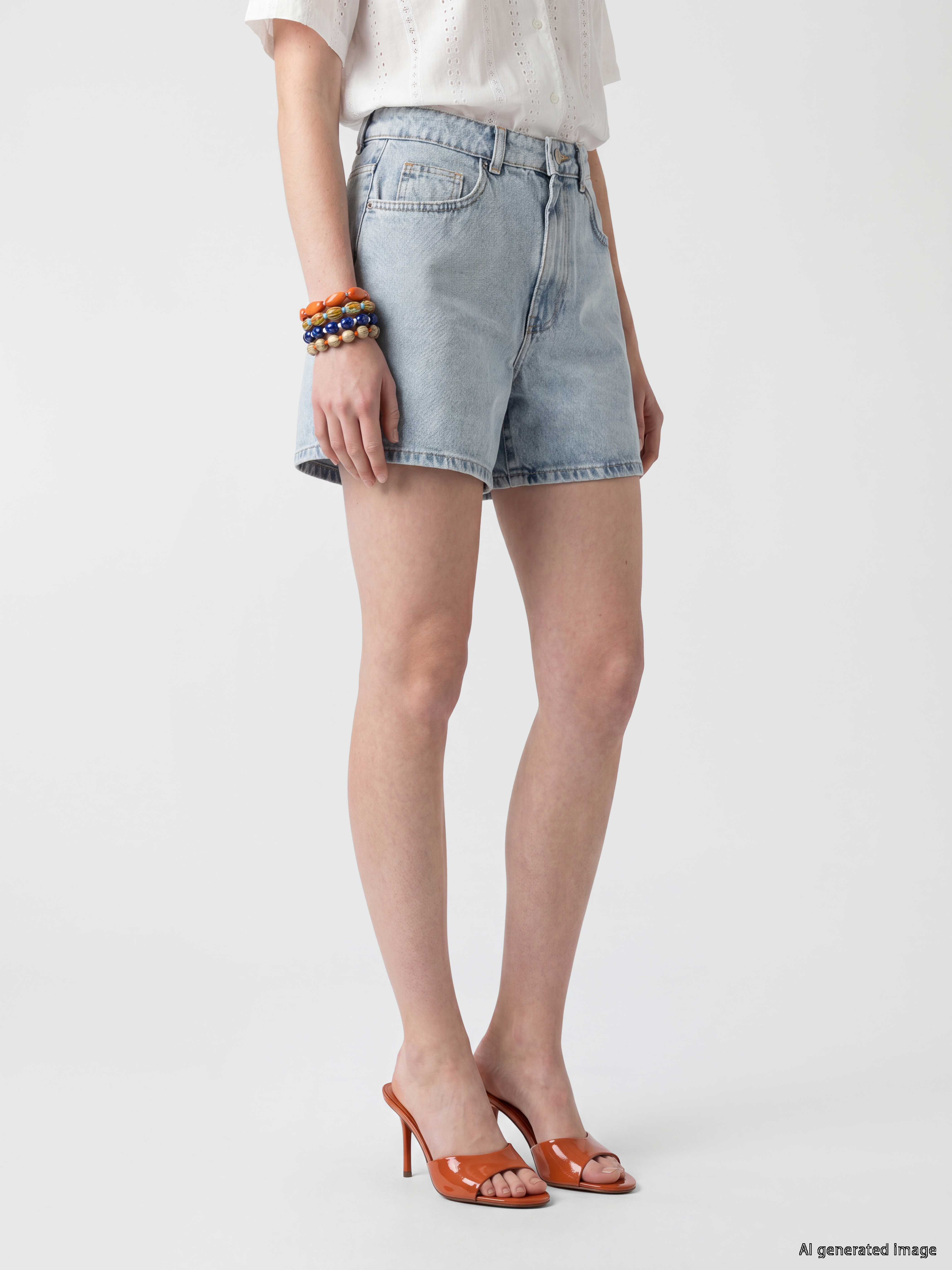 XSIDE Regular Fit Kadın Jean Şort görsel 2