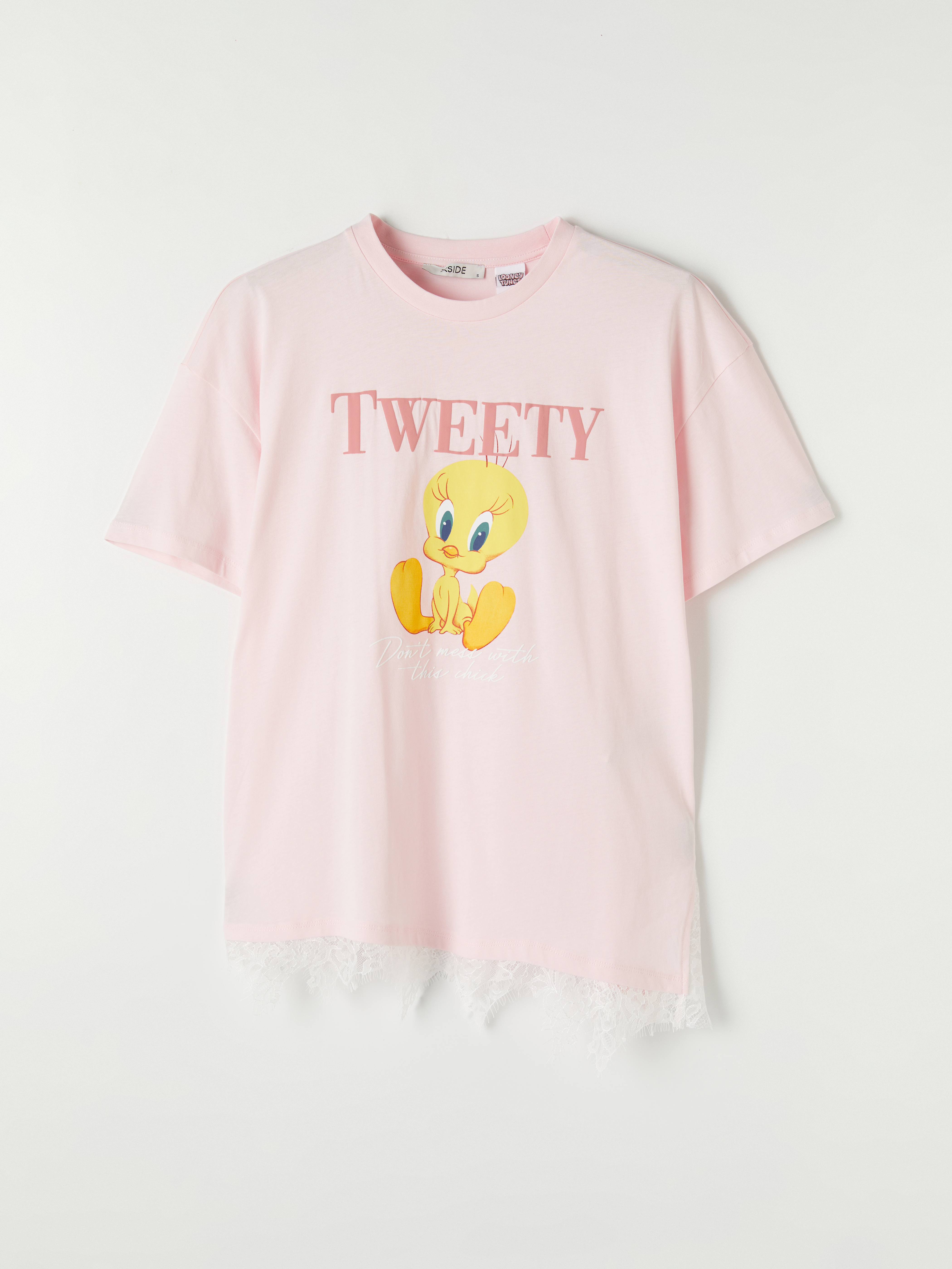 XSIDE Tweety Baskılı %100 Pamuklu Kadın Tişört görsel 5