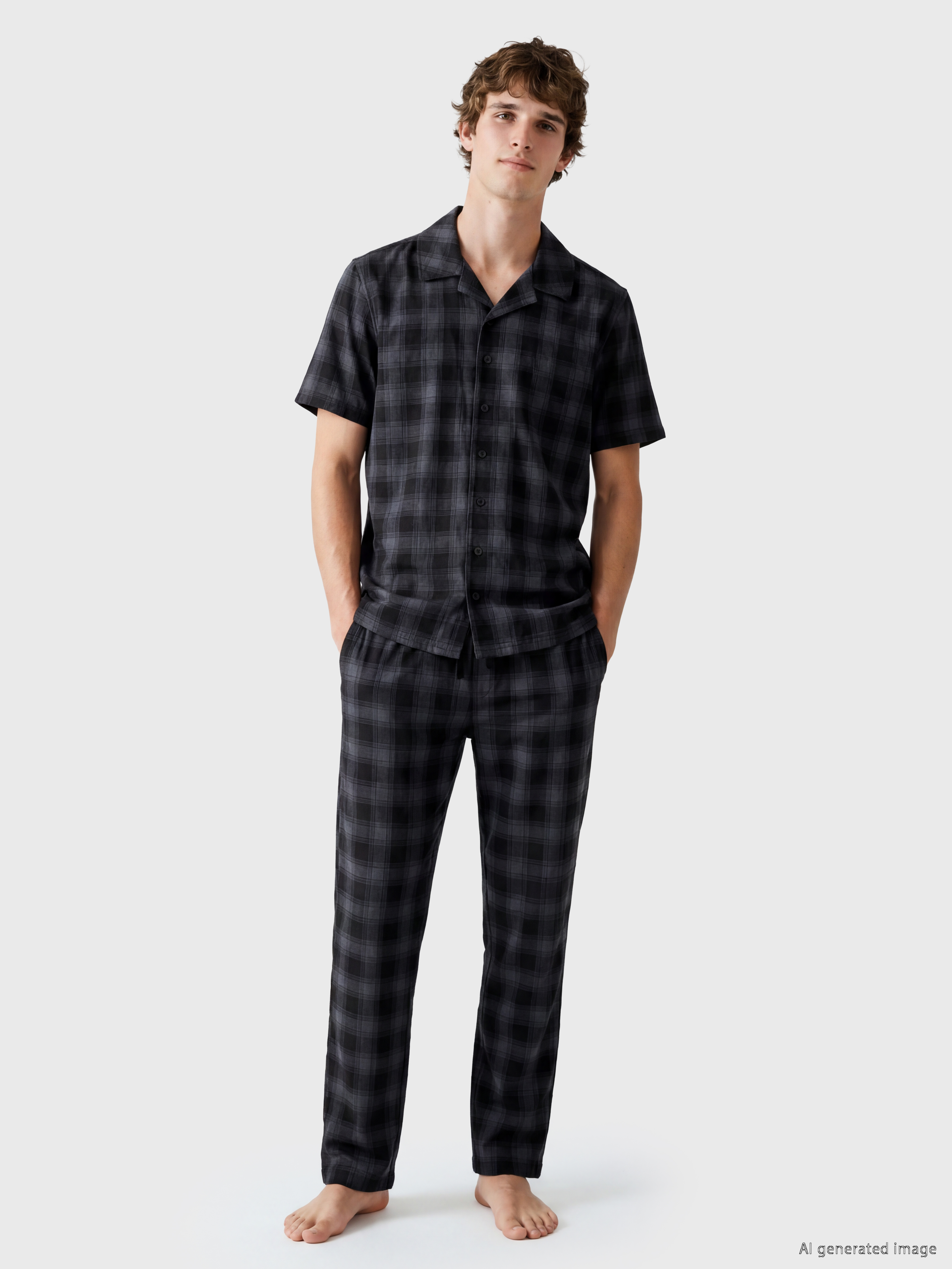 LC WAIKIKI Regular Fit Ekose Erkek Pijama Takımı