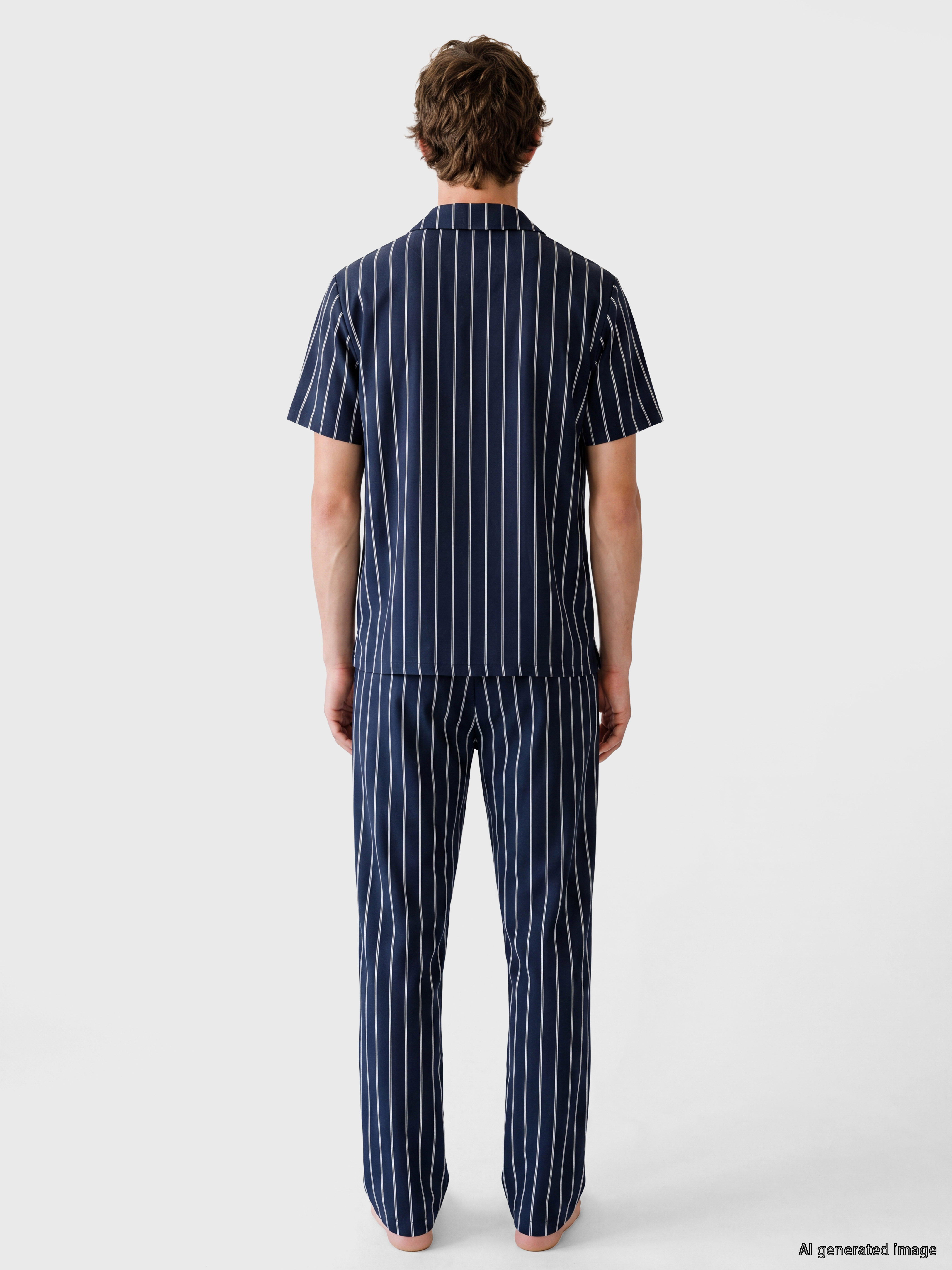 LC WAIKIKI Regular Fit Çizgili Erkek Pijama Takım görsel 4