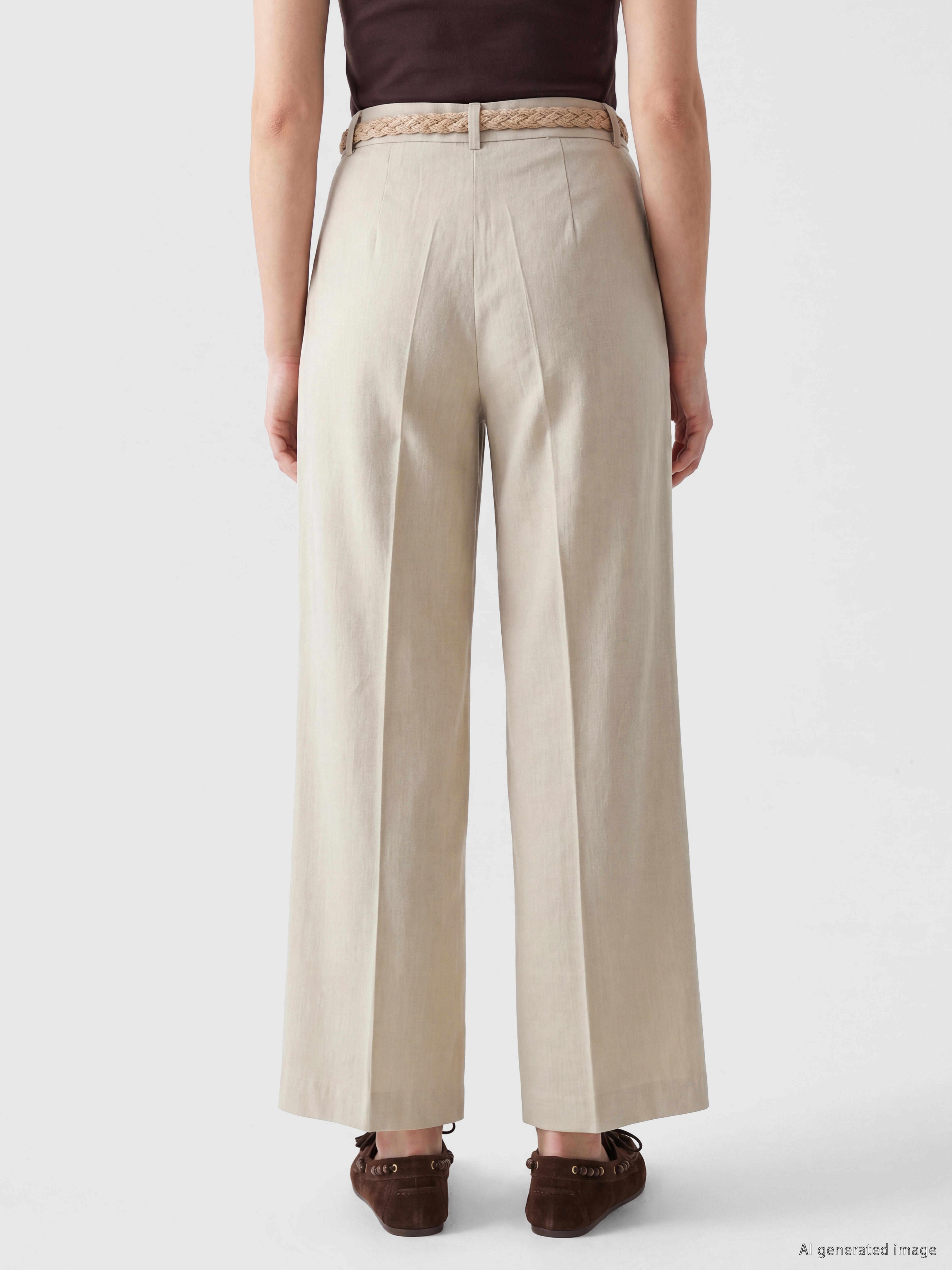 LCW Vision Beli Kemerli Loose Fit Kadın Pantolon görsel 4