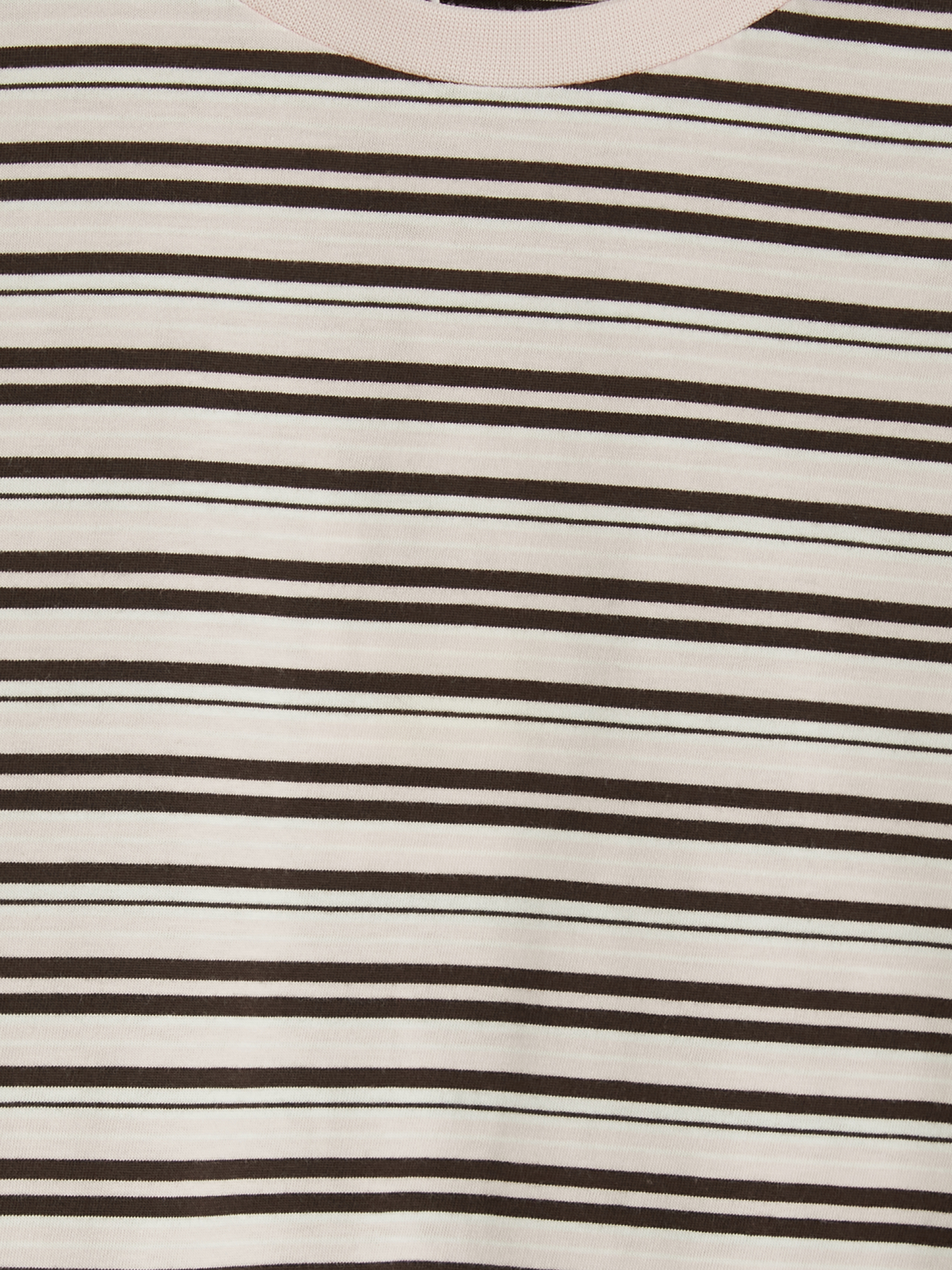 XSIDE Çizgili Oversize %100 Pamuklu Kadın Tişört görsel 6