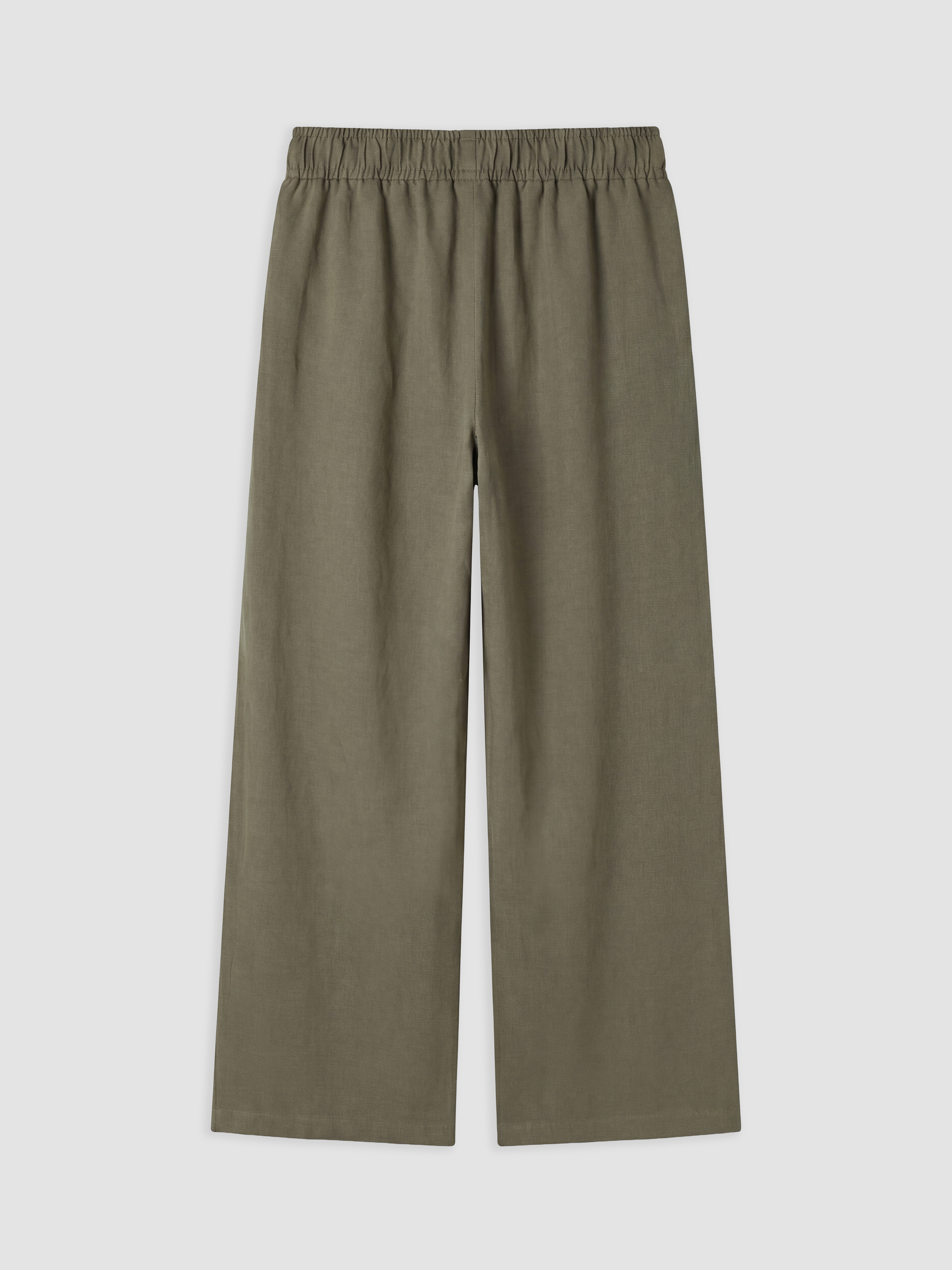LCW Comfort Beli Lastikli Keten Karışımlı Kadın Pantolon görsel 6