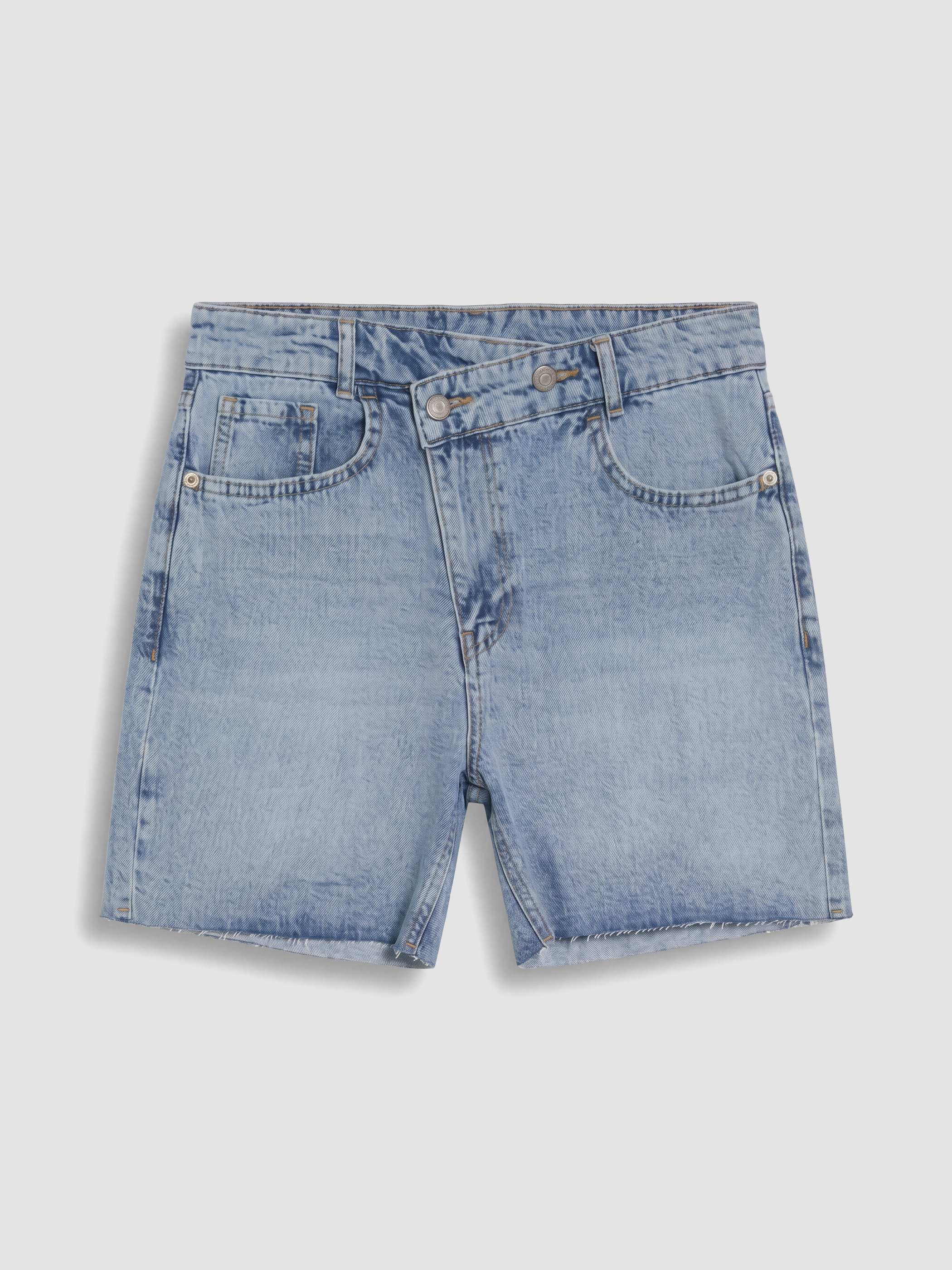 LCW Jeans Çapraz Düğme Kapamalı Kadın Jean Şort görsel 5
