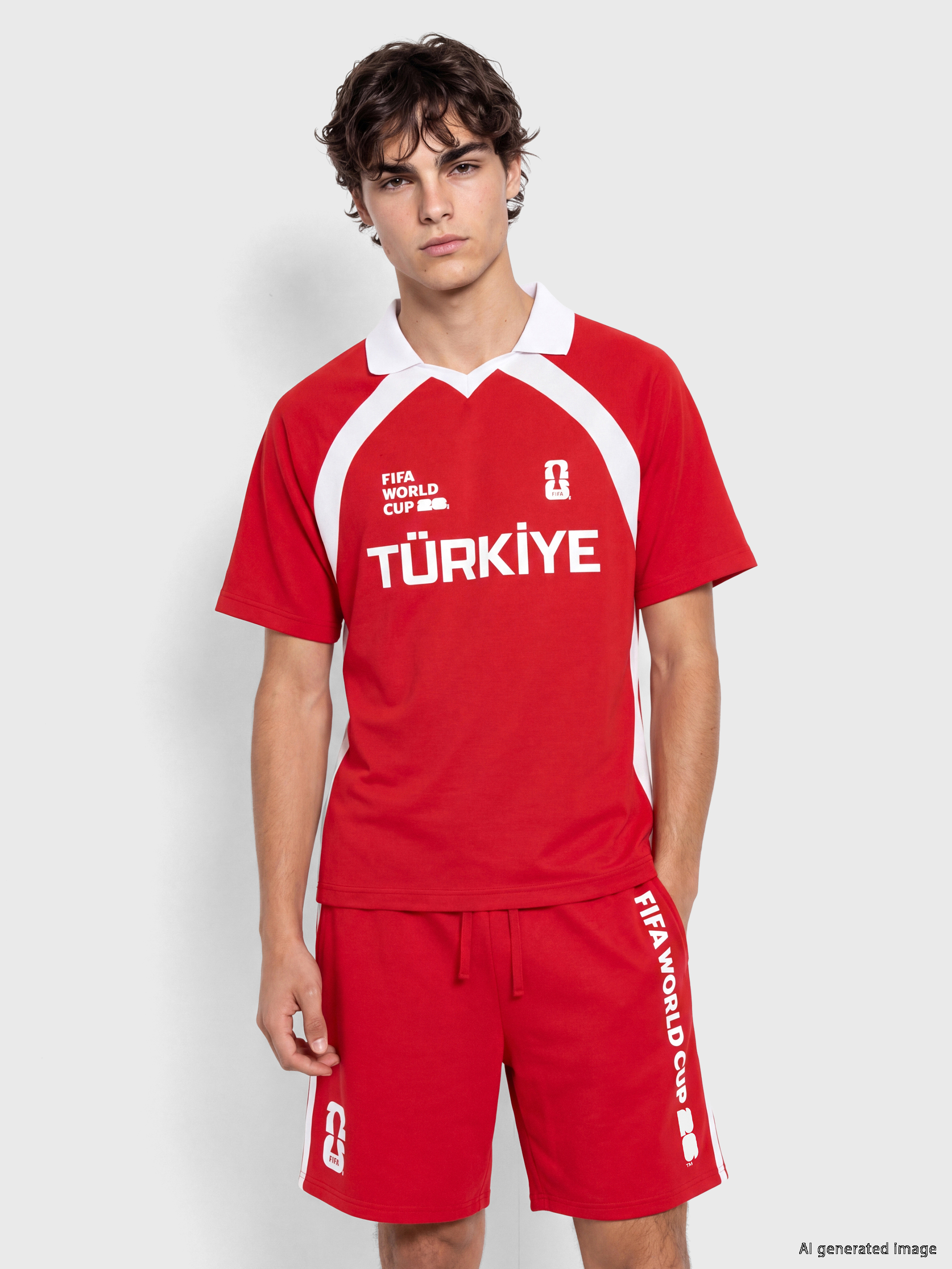 XSIDE ACTIVE Türkiye FIFA 2026 Dünya Kupası Baskılı Erkek Spor Tişört