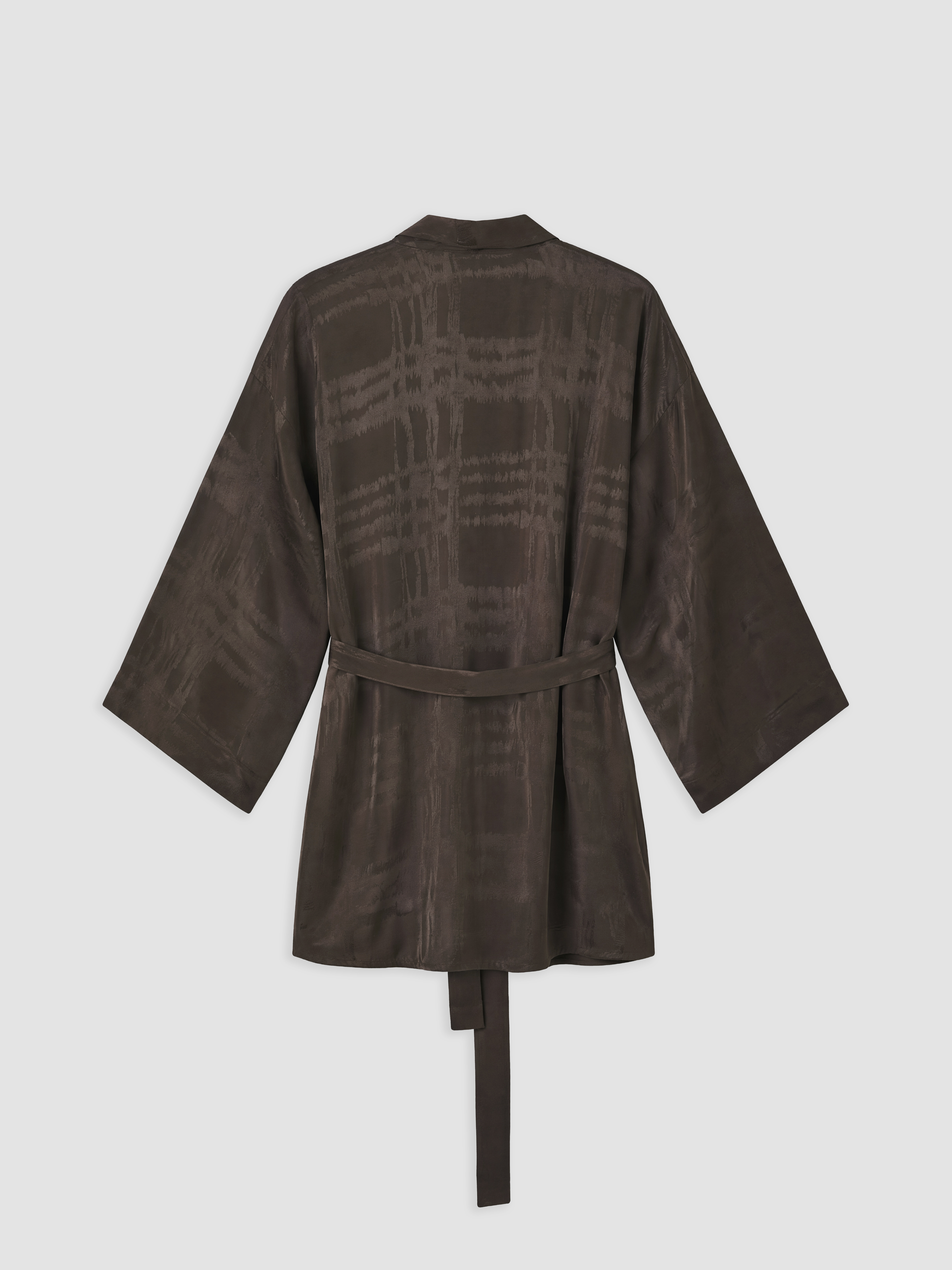 LCW EVERYDAY Şal Yaka Desenli Kuşaklı Kadın Kimono görsel 6