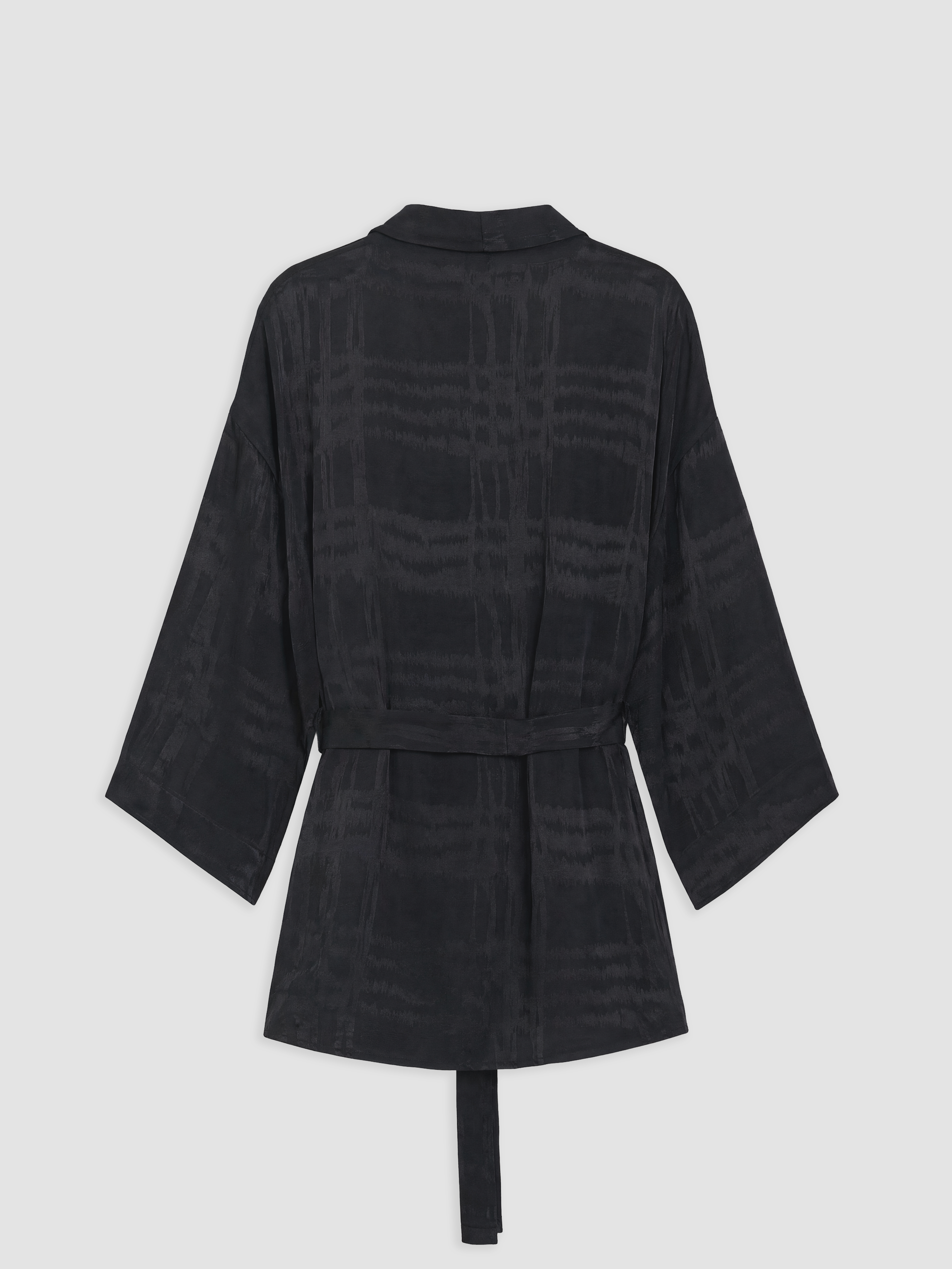 LCW EVERYDAY Şal Yaka Desenli Kuşaklı Kadın Kimono görsel 6