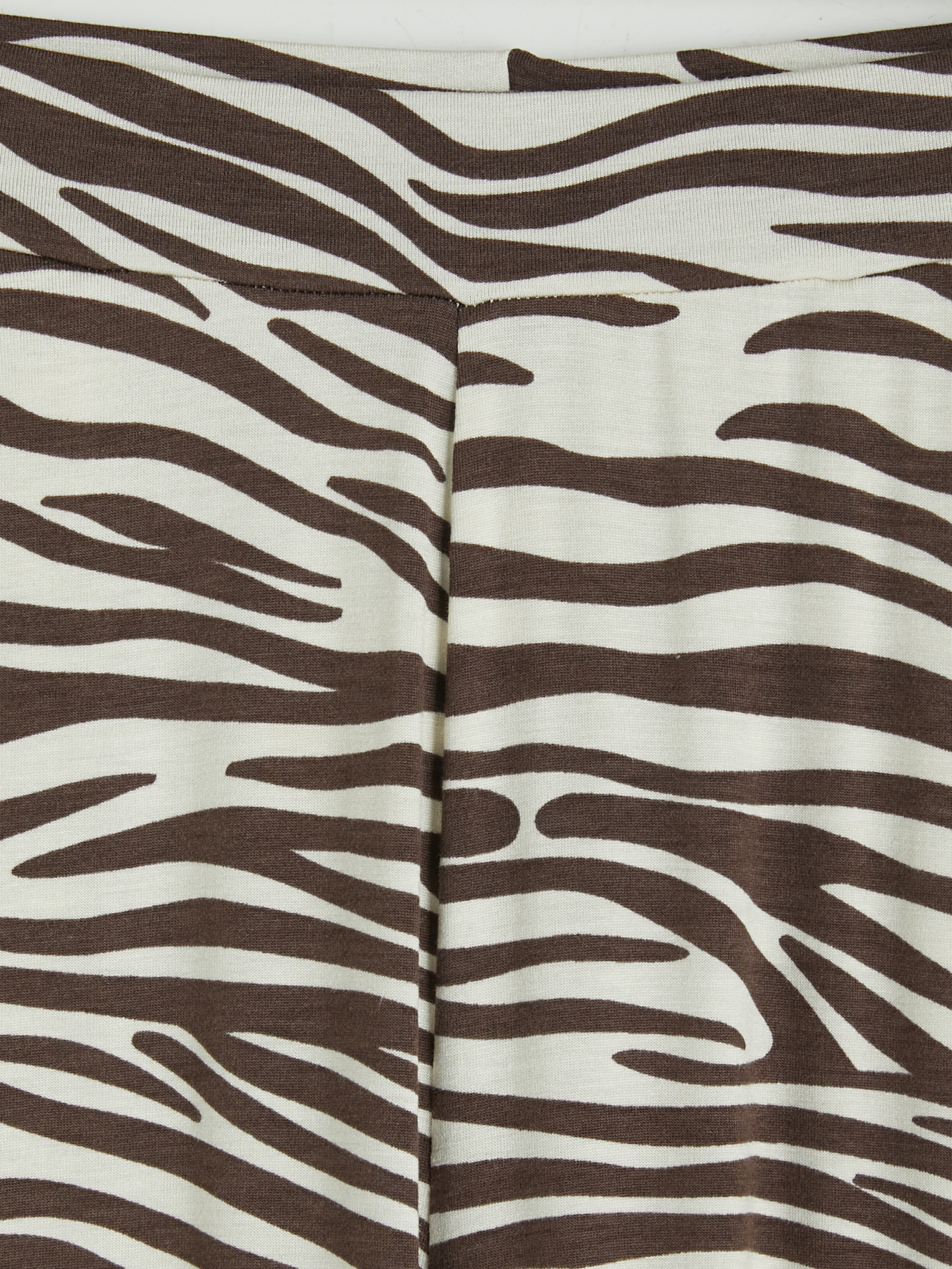 LCWAIKIKI Basic Beli Lastikli Zebra Desenli Kadın Pantolon görsel 6