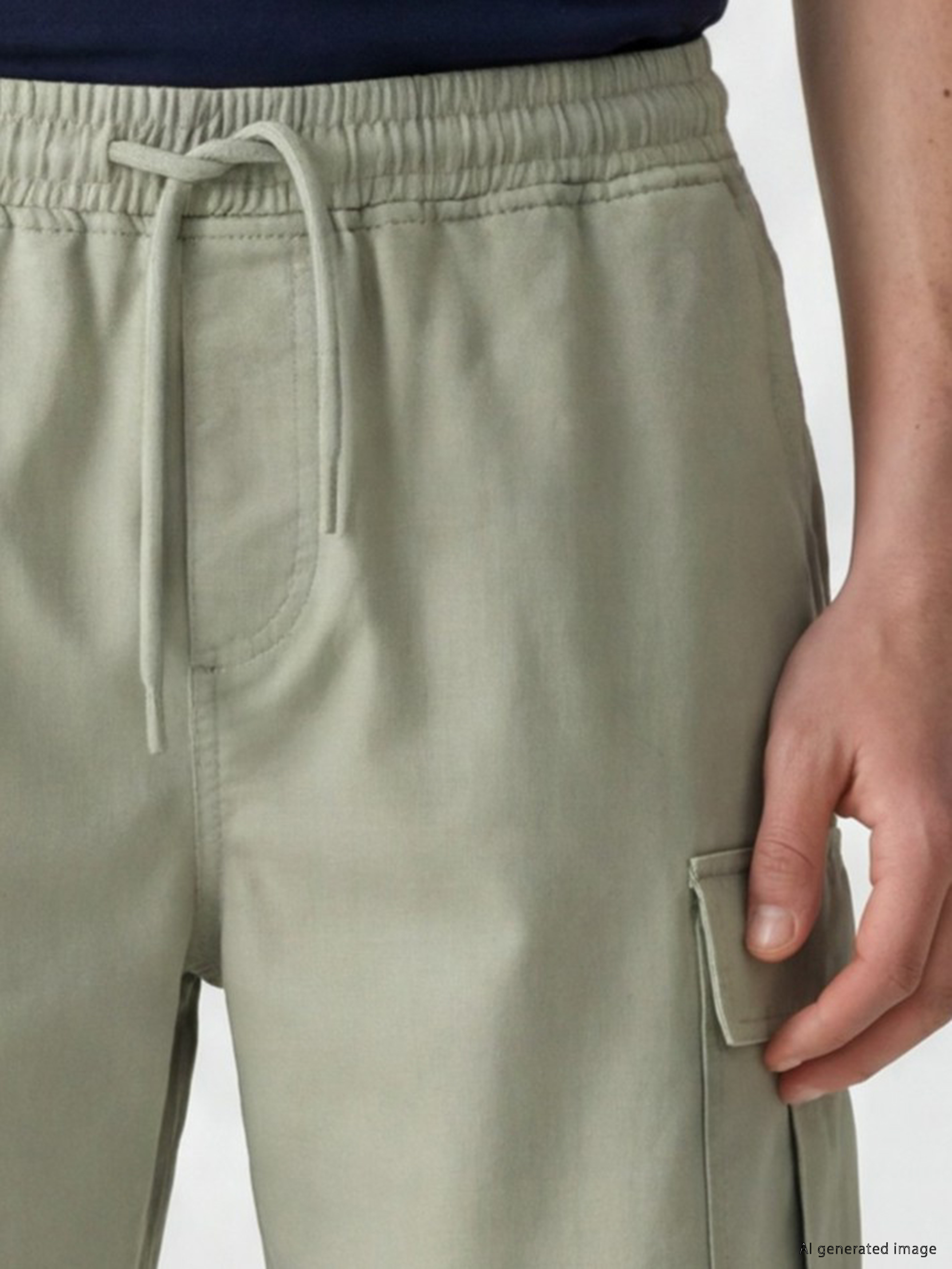 XSIDE Regular Fit Beli Lastikli Erkek Kargo Şort görsel 3