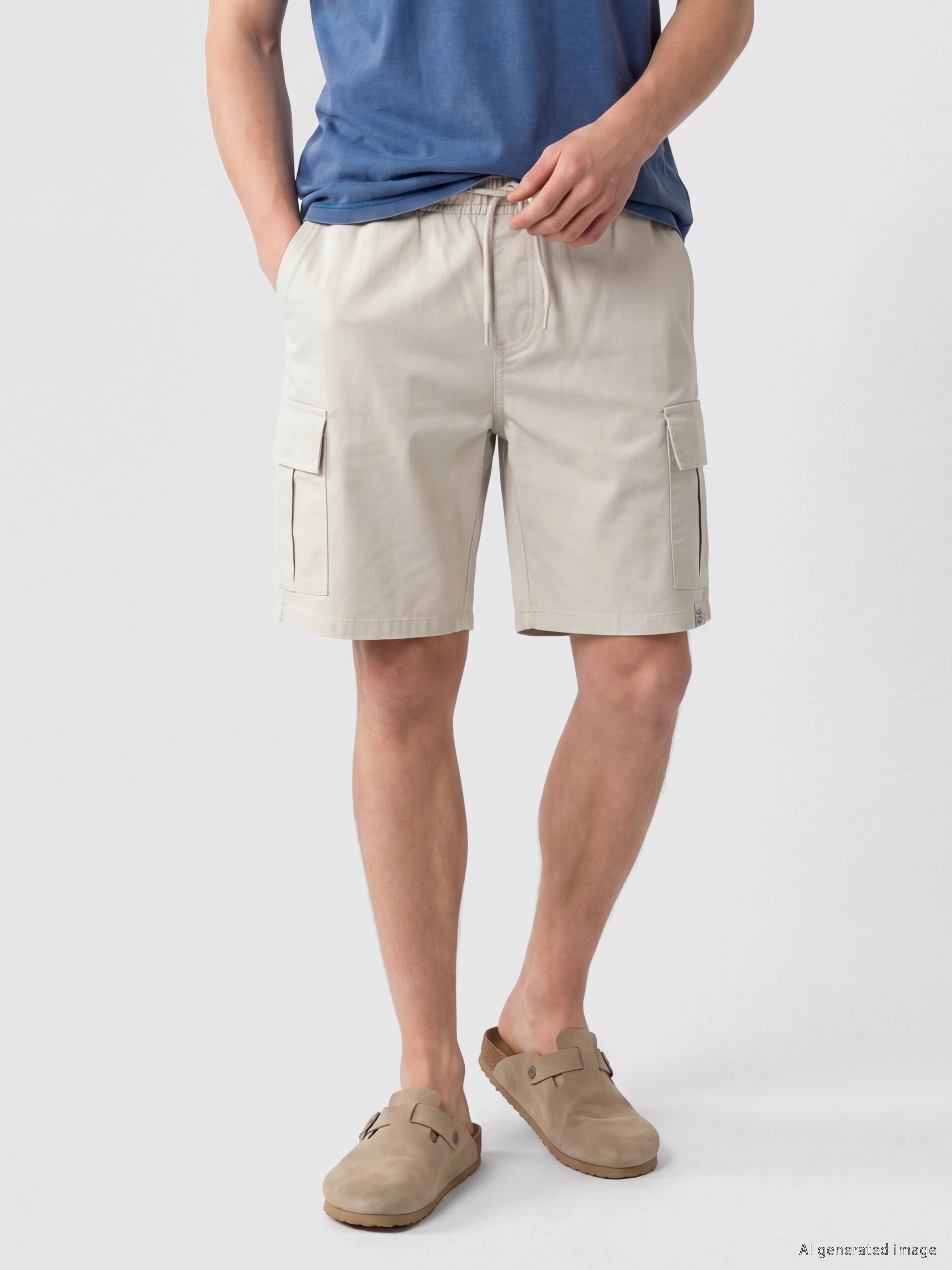 XSIDE Regular Fit Beli Lastikli Erkek Kargo Şort