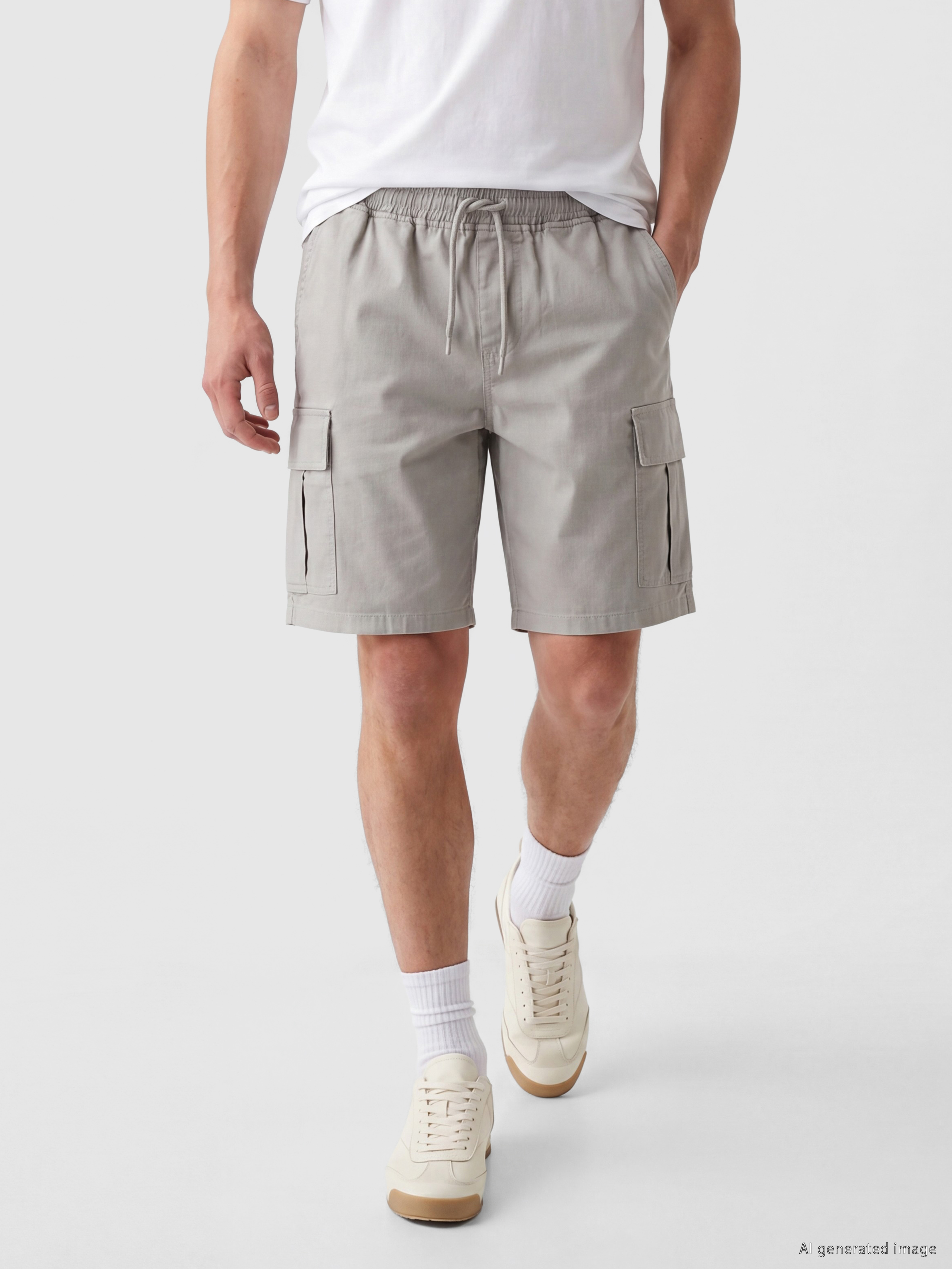 XSIDE Regular Fit Beli Lastikli Erkek Kargo Şort