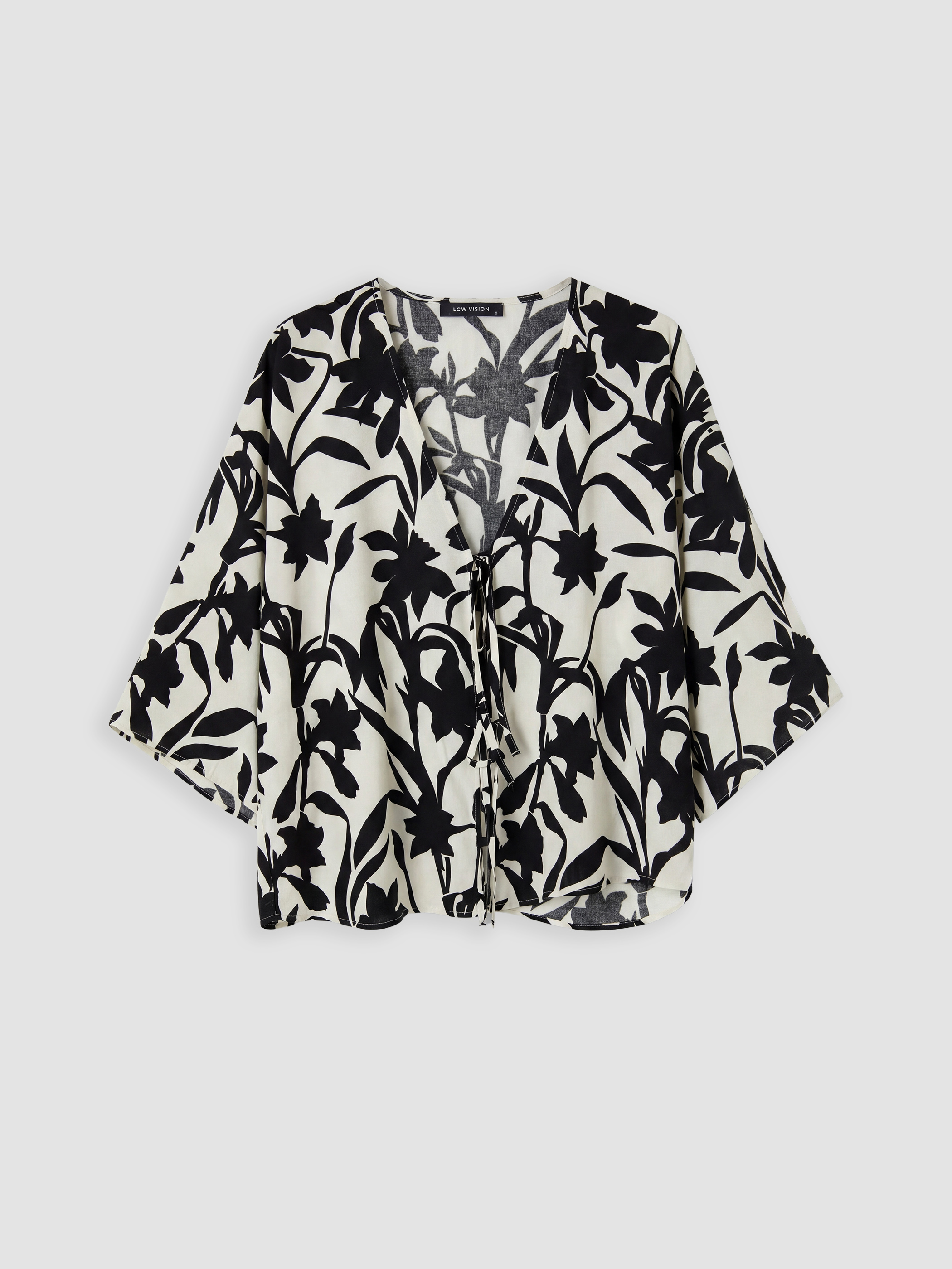 LCW Vision Çiçekli Oversize Kadın Kimono görsel 5