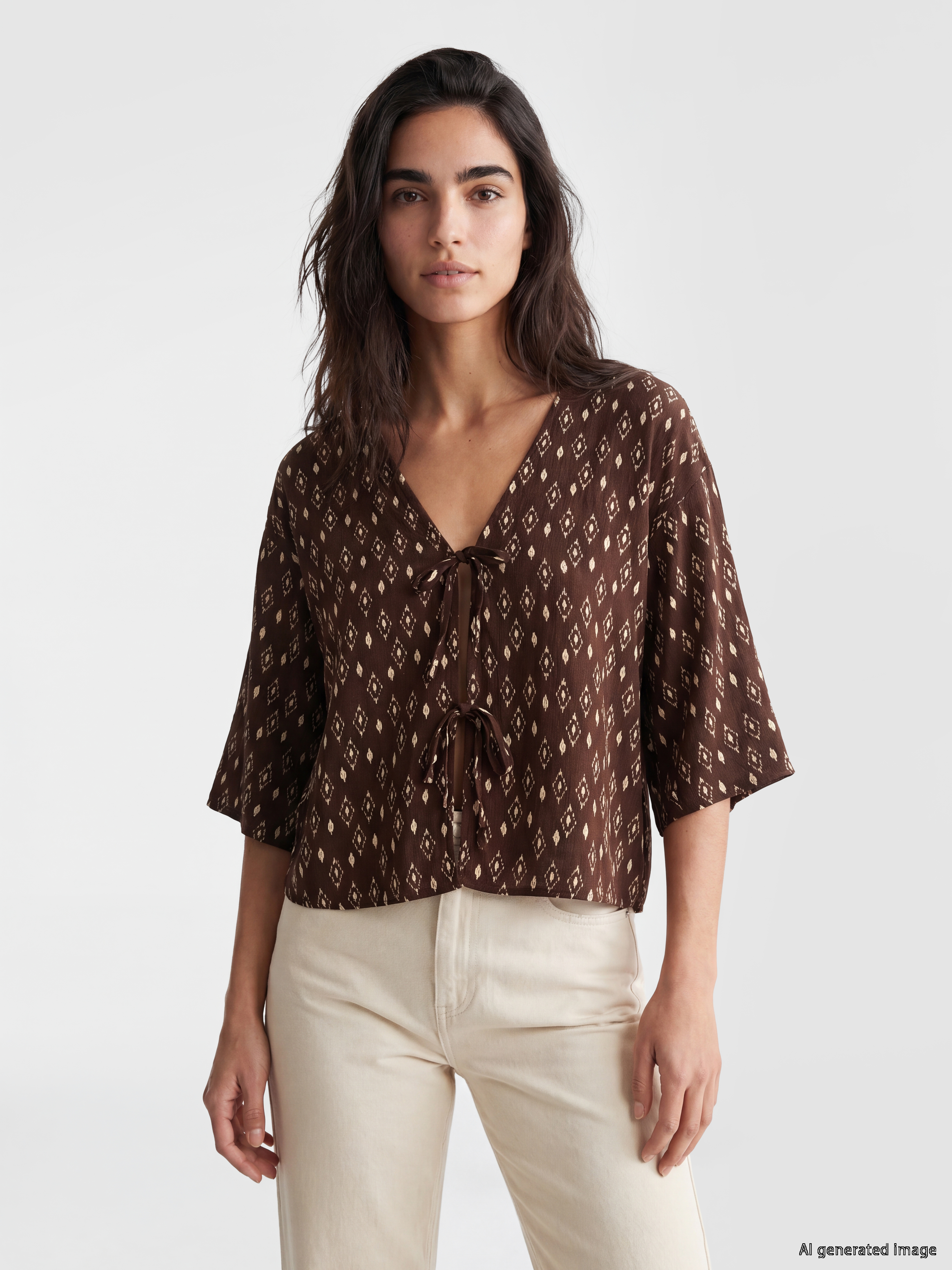 LCW Vision Desenli Oversize Kadın Kimono