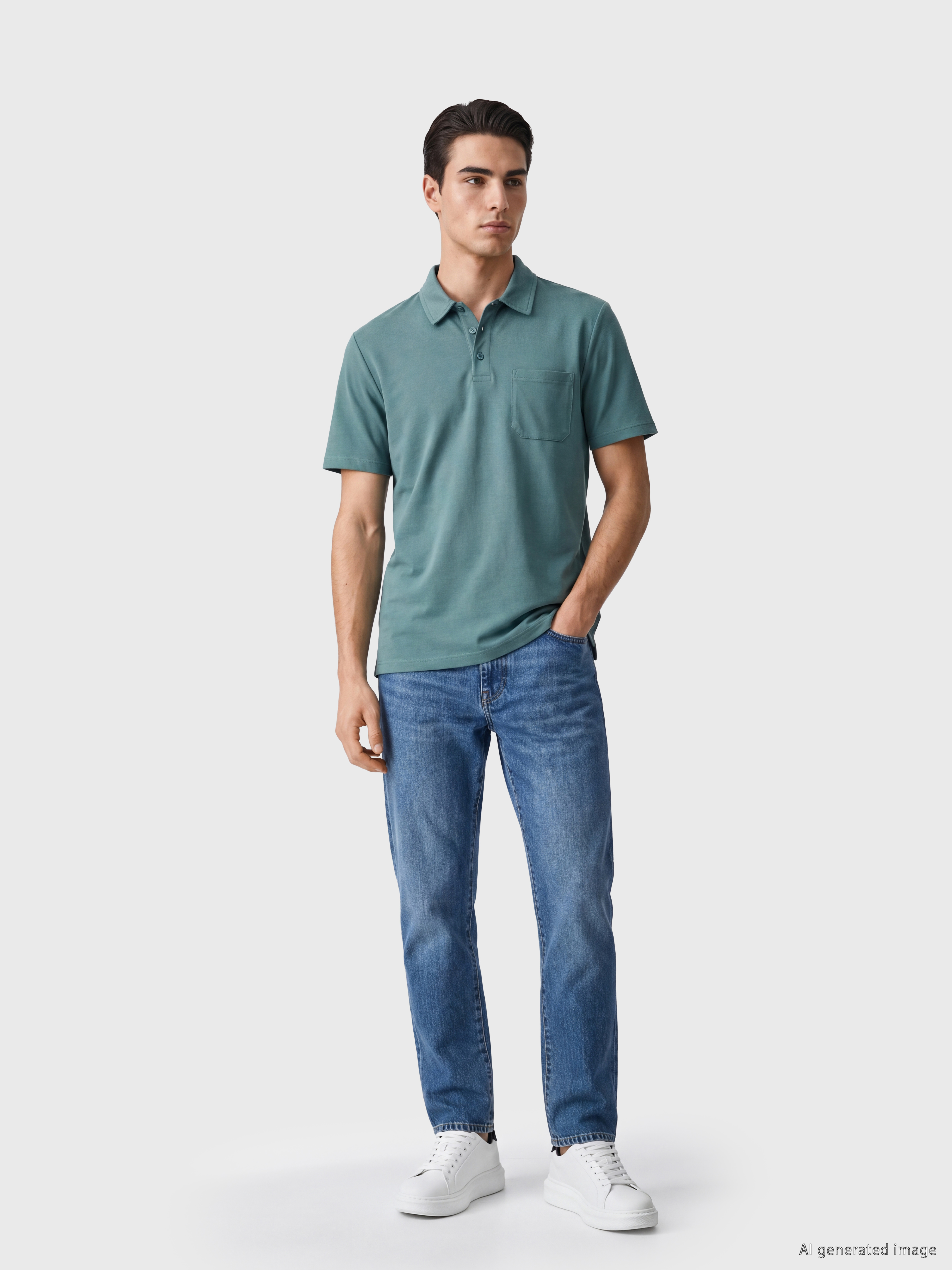 LCWAIKIKI Classic Polo Yaka Pike Erkek Tişört görsel 2