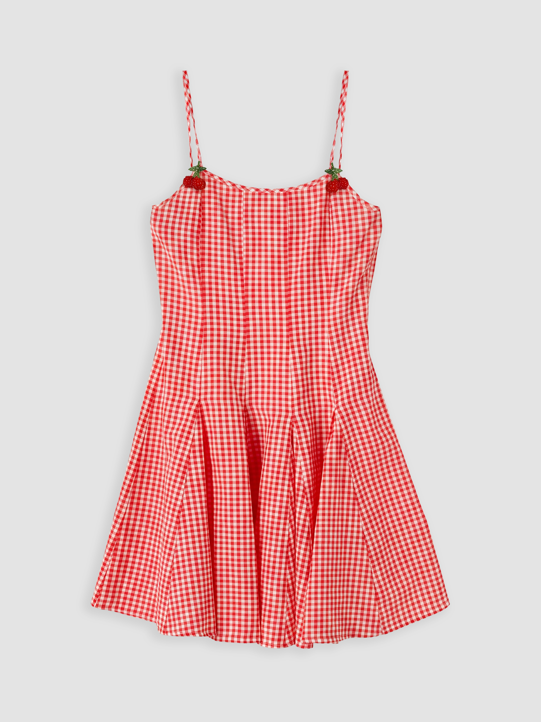LCW Comfort Ekose İp Askılı Peplum Mini Elbise görsel 6