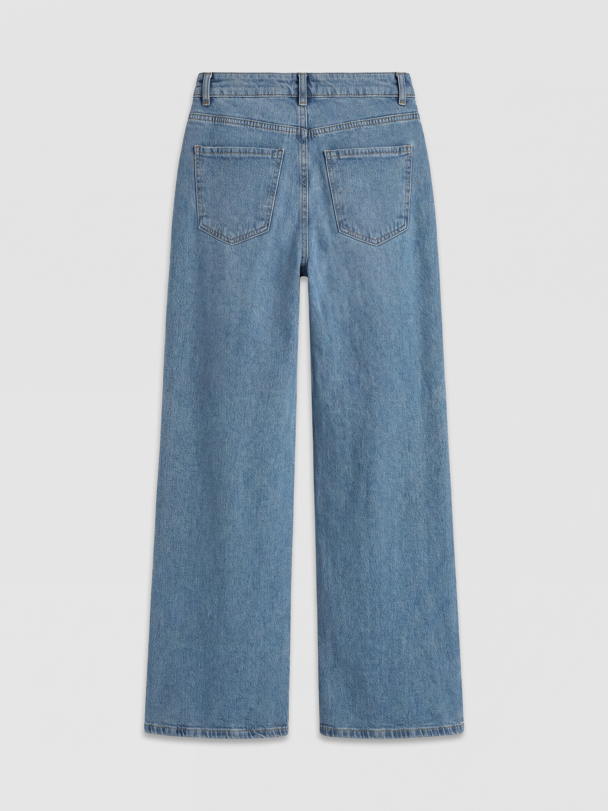 LCW Modest Taşlı Wideleg Kadın Jean Pantolon görsel 6