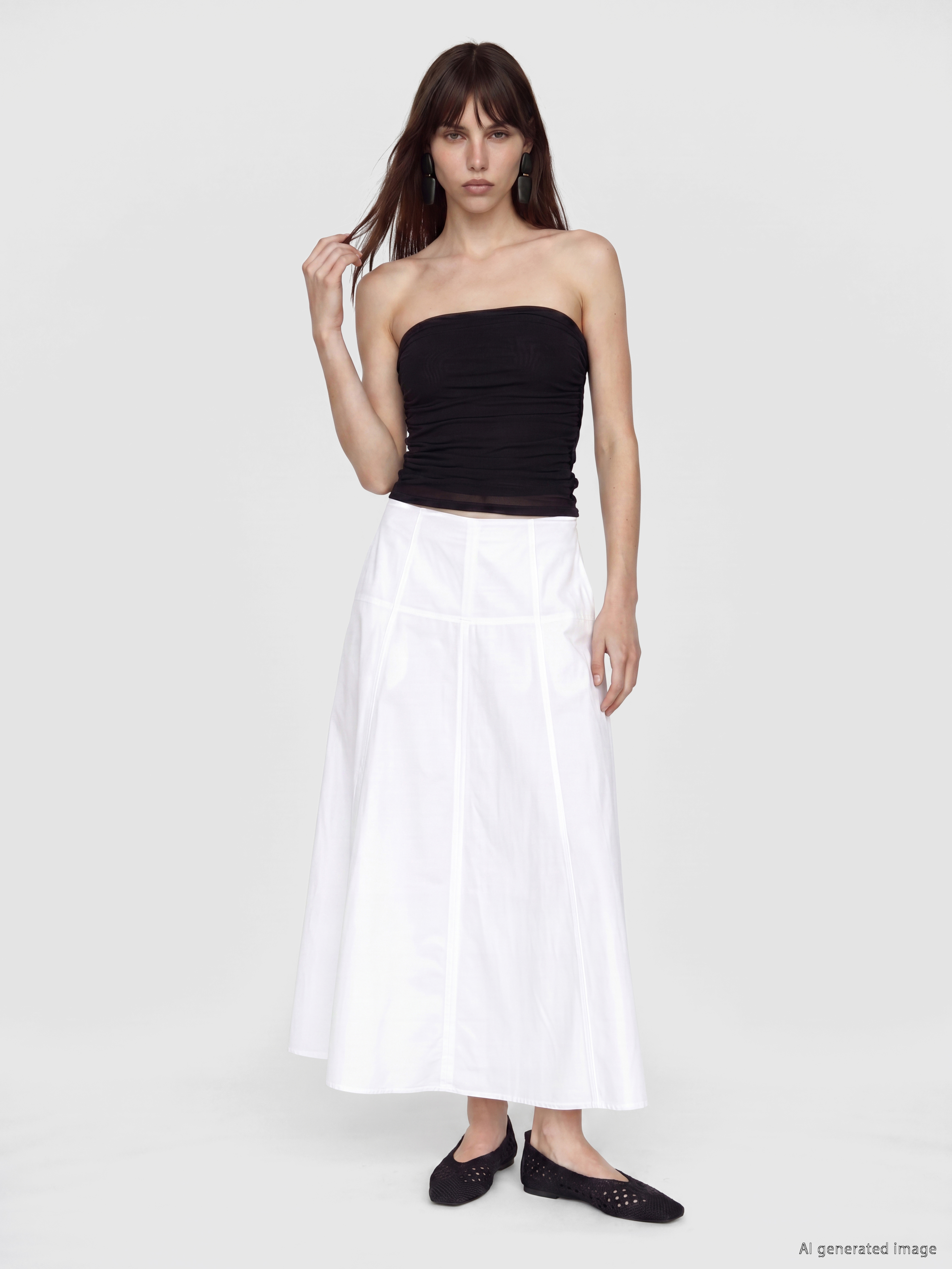 LCW Vision Poplin Kloş Etek
