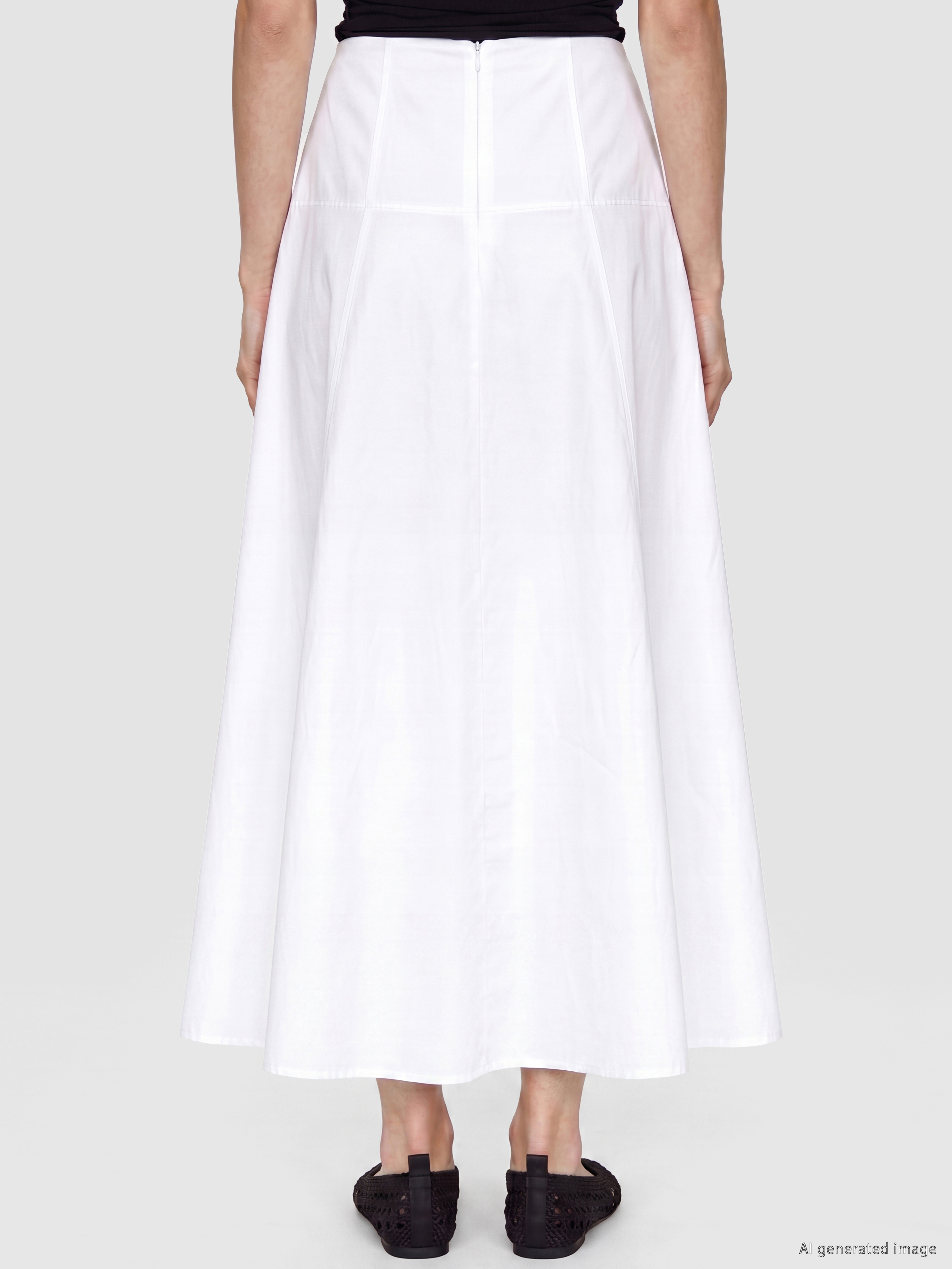 LCW Vision Poplin Kloş Etek görsel 4